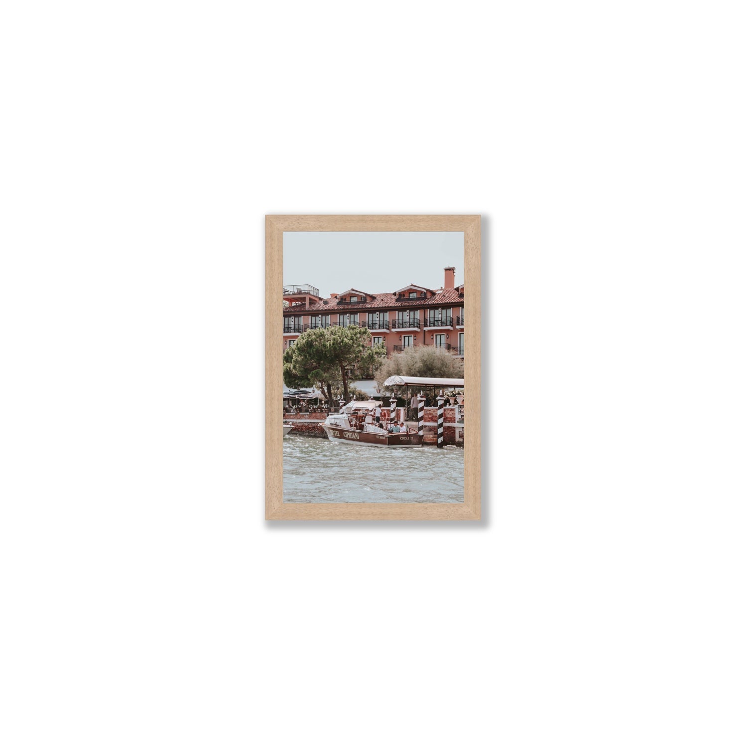 Cocai II Venice Italian wall art Small full-bleed fine art print in natural oak frame