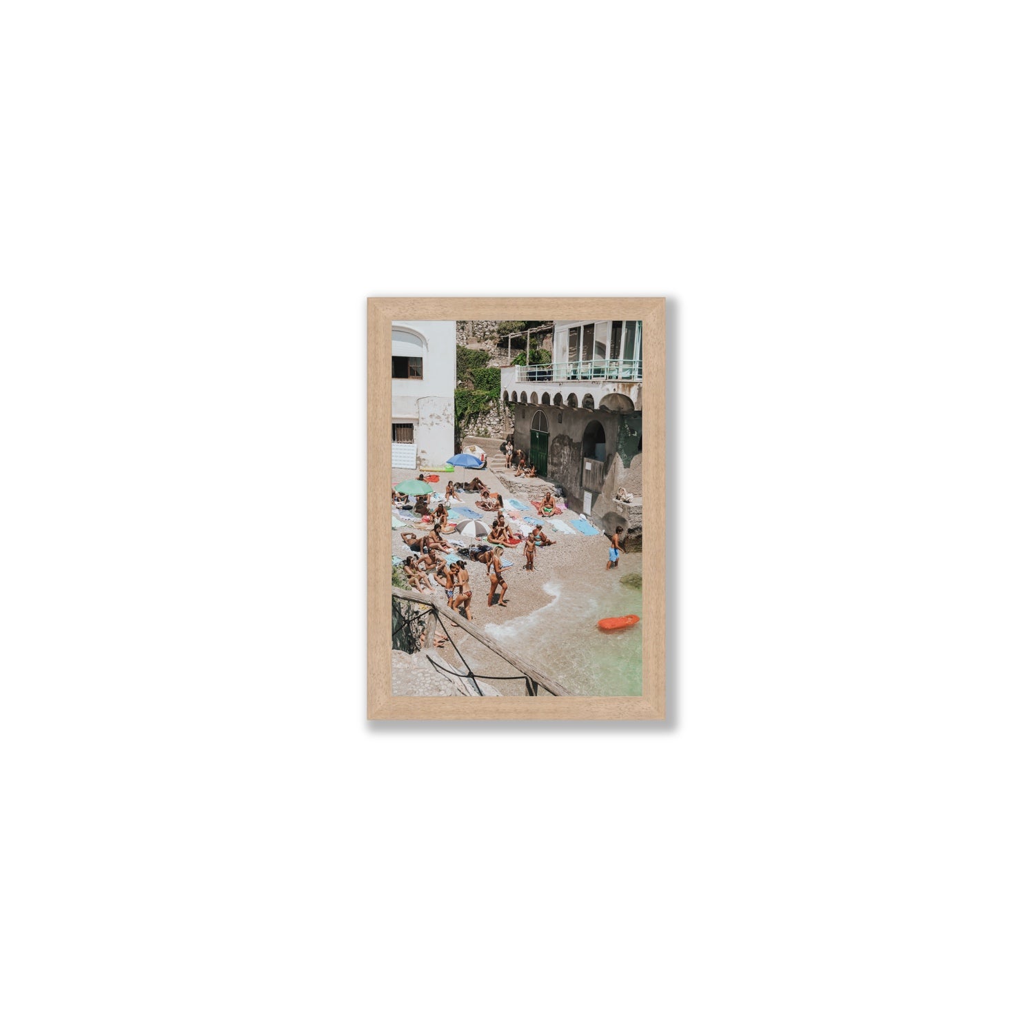 The Sunbathers Oasis fine art print, Capri, Italy, Small, Natural Oak Frame · Full Bleed, Fine Art Print