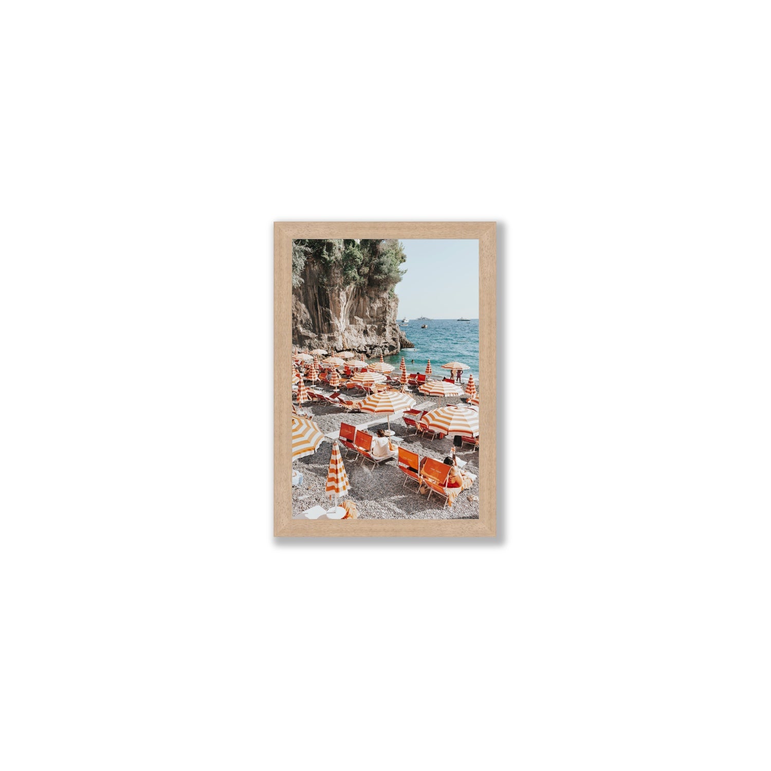 Tangerine Dream fine art print, Positano, Italy, Small, Natural Oak Frame · Full Bleed, Fine Art Print