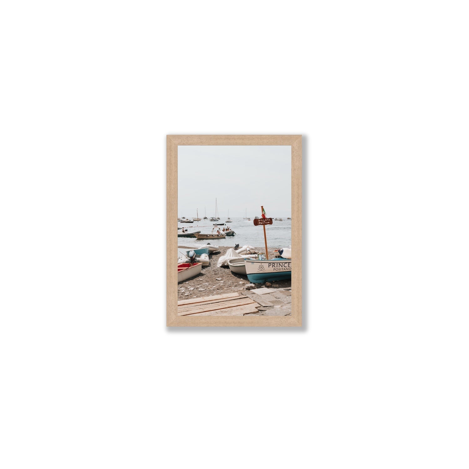 Coming Home fine art print, Positano, Italy, Small, Natural Oak Frame · Full Bleed, Fine Art Print
