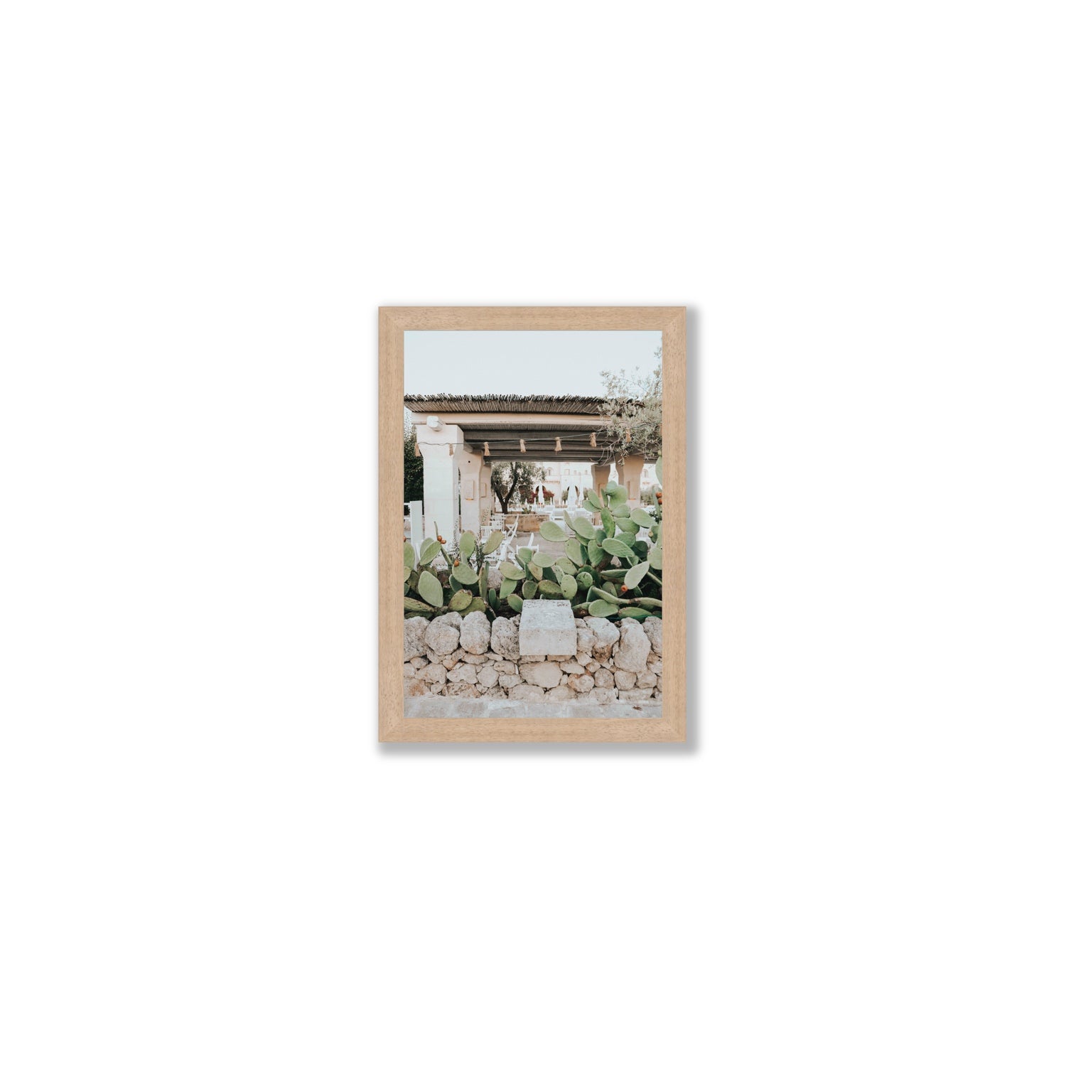 Puglia Flora Puglia Borgo Egnazia Mediterranean wall art Small full-bleed fine art print in natural oak frame