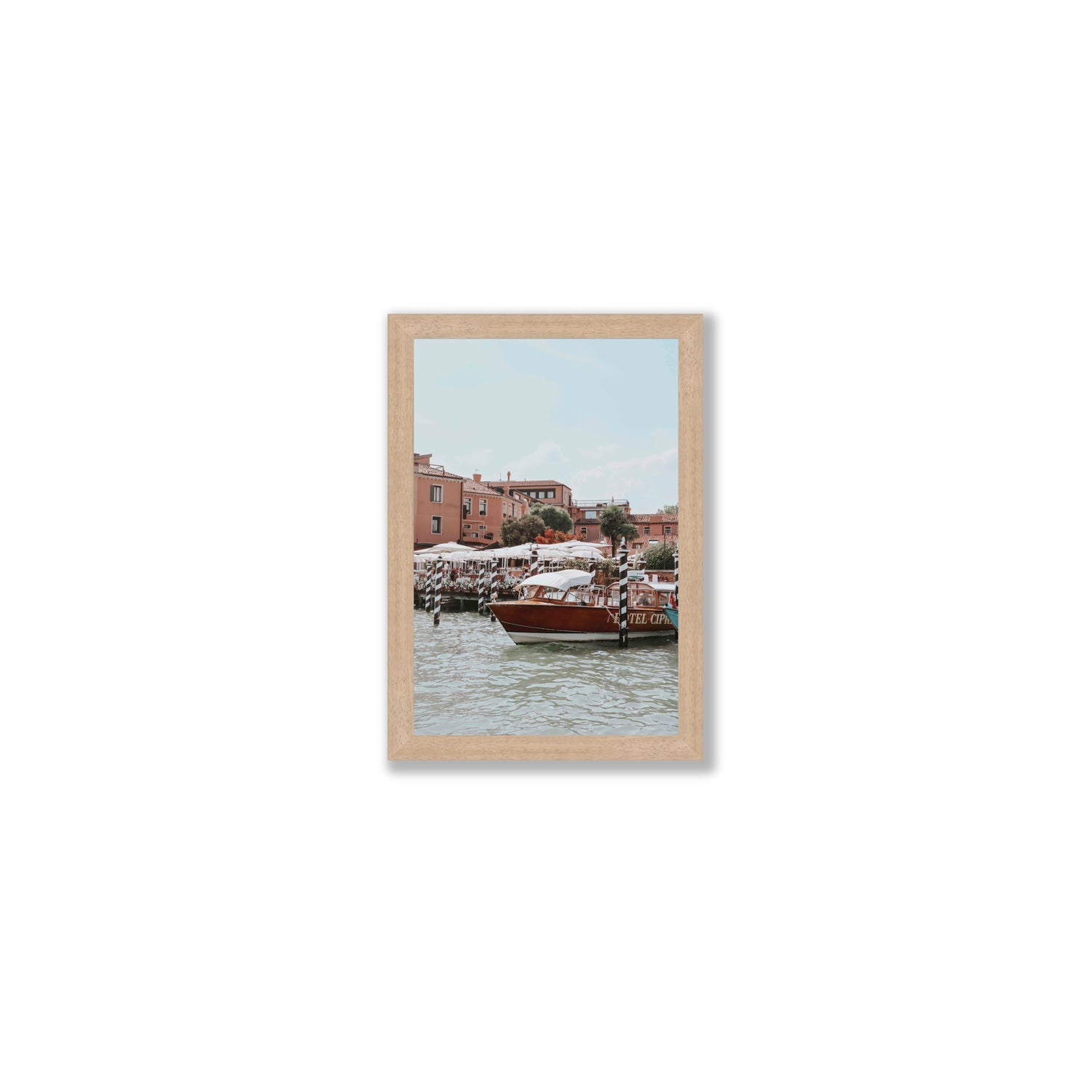 Queen Of The Adriatic Venice Italian wall art Small full-bleed fine art print in natural oak frame