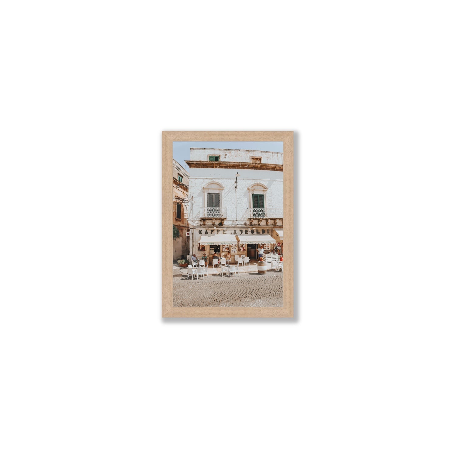 L'Ora di Pranzo Puglia L’Ora di Pranzo Italian art print Small full-bleed fine art print in natural oak frame