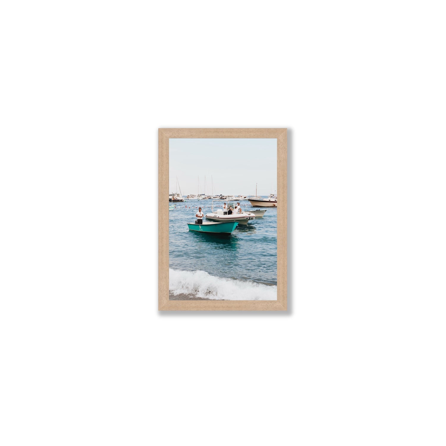 Twilight Tenders Positano wall art Small full-bleed fine art print in natural oak frame