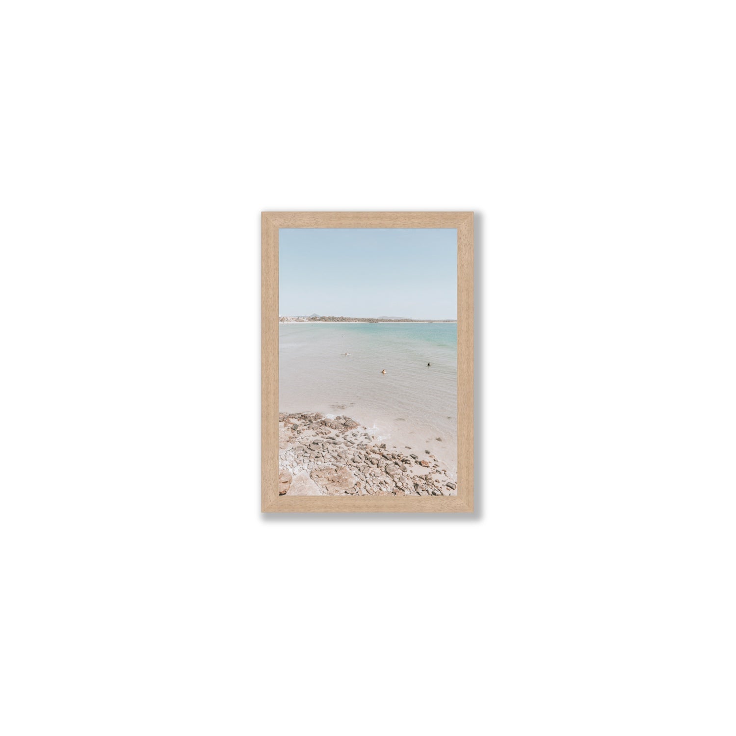 Sweet Serotonin fine art print, Noosa, Australia, coastal scenes artwork, Small, Natural Oak Frame · Full Bleed, Fine Art Print