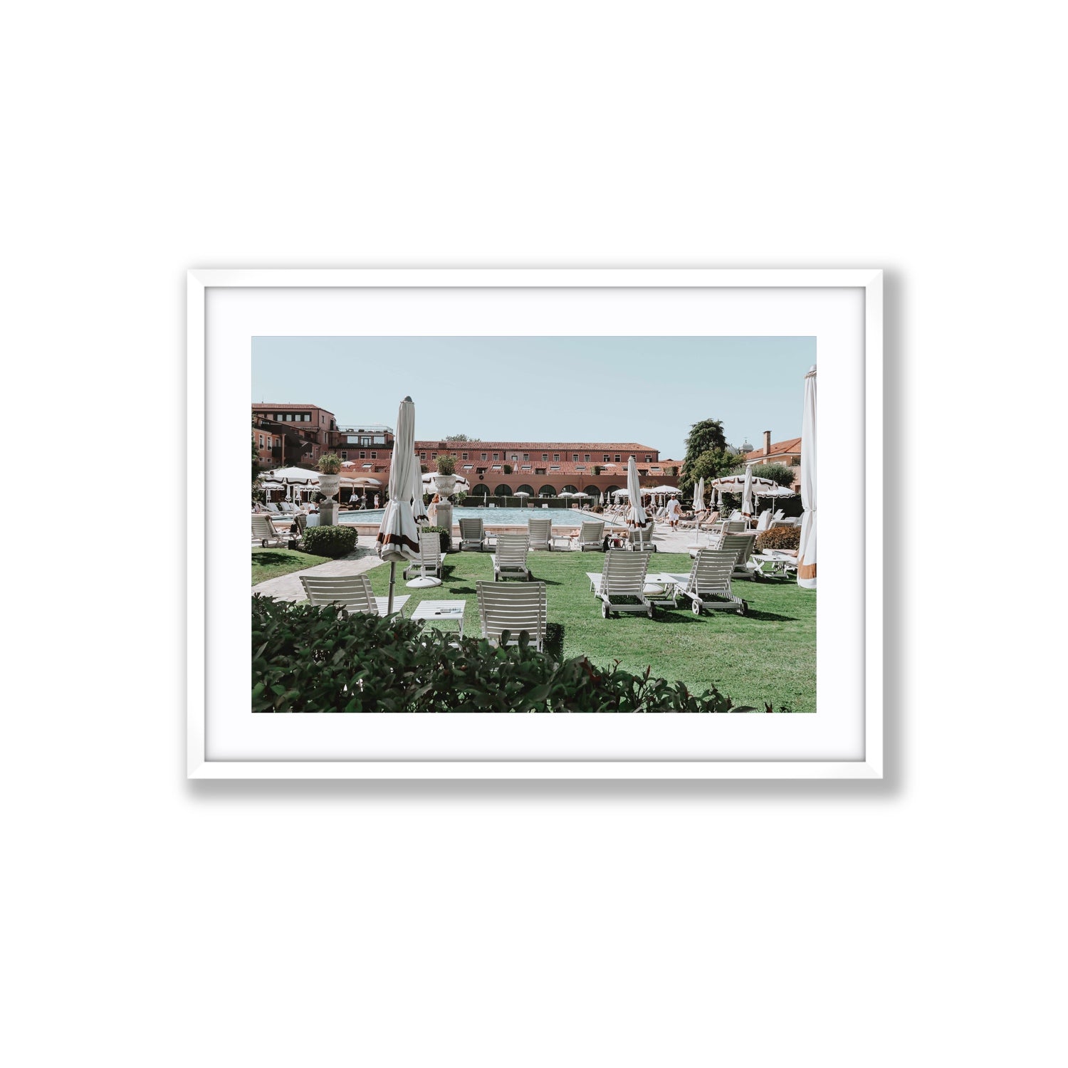 Arrigo Venice Italian wall art Large fine art print in white frame with matboard