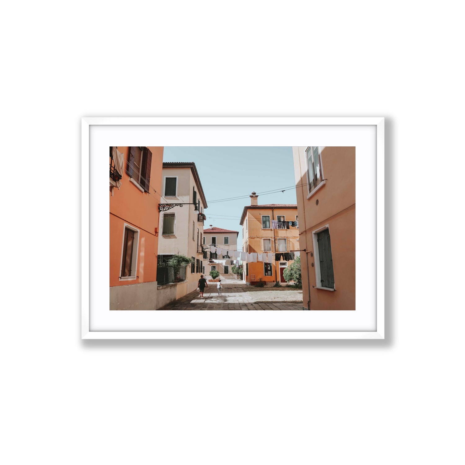 Giorgia Boscolo Venice Italian wall art Large fine art print in white frame with matboard