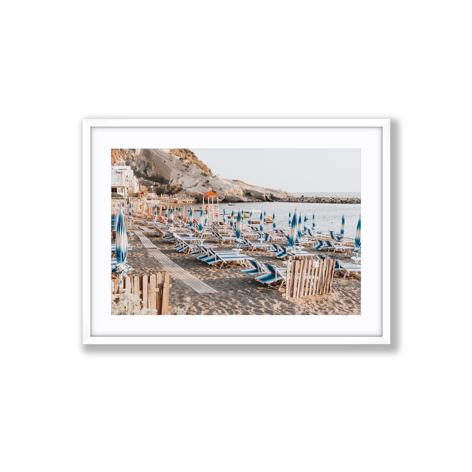 Sandy Daydreams fine art print, Ischia, Italy, Large, White Frame · Matboard, Fine Art Print