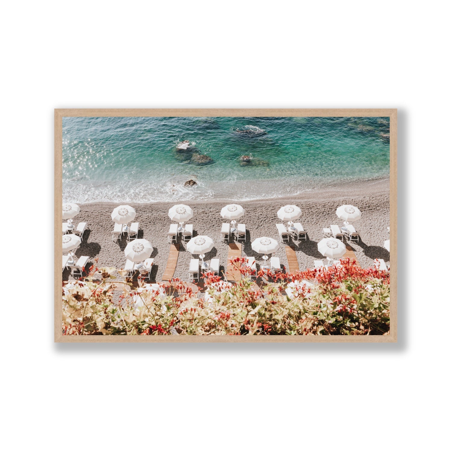 Coastal Charms fine art print, Amalfi, Italy, Gallery, Natural Oak Frame · Full Bleed, Fine Art Print