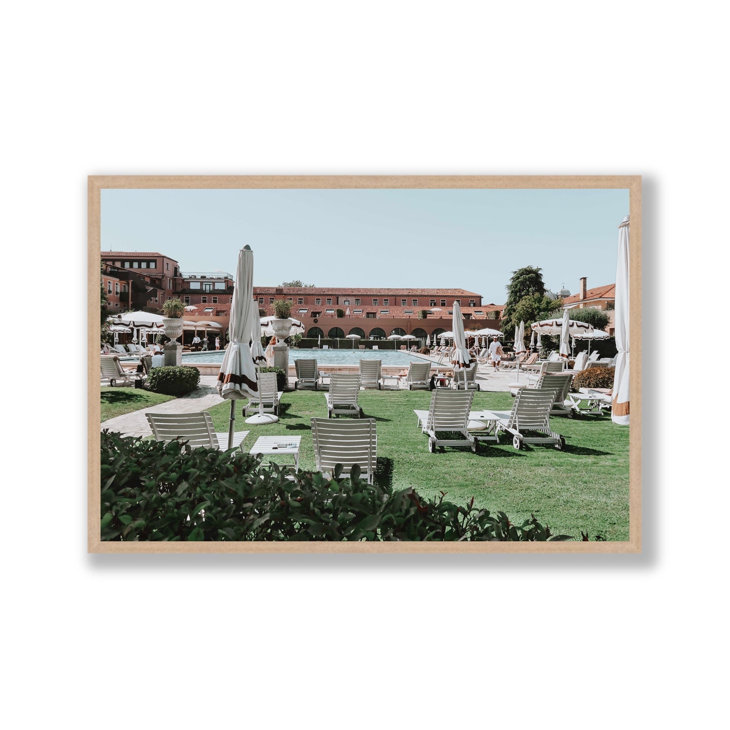 Arrigo Venice Italian wall art Gallery full-bleed fine art print in natural oak frame