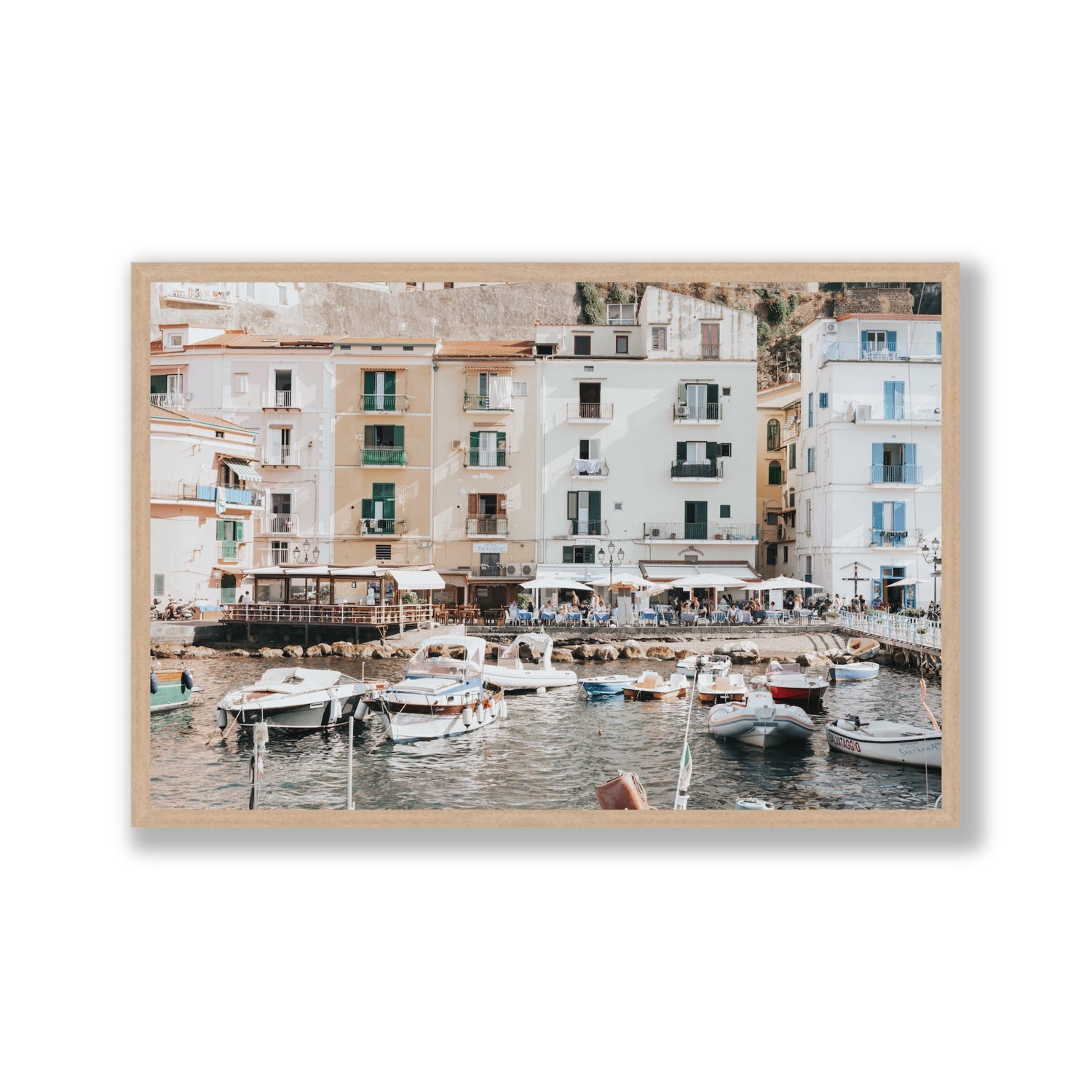 L'Insenatura fine art print, Sorrento, Italy, Gallery, Natural Oak Frame · Full Bleed, Fine Art Print
