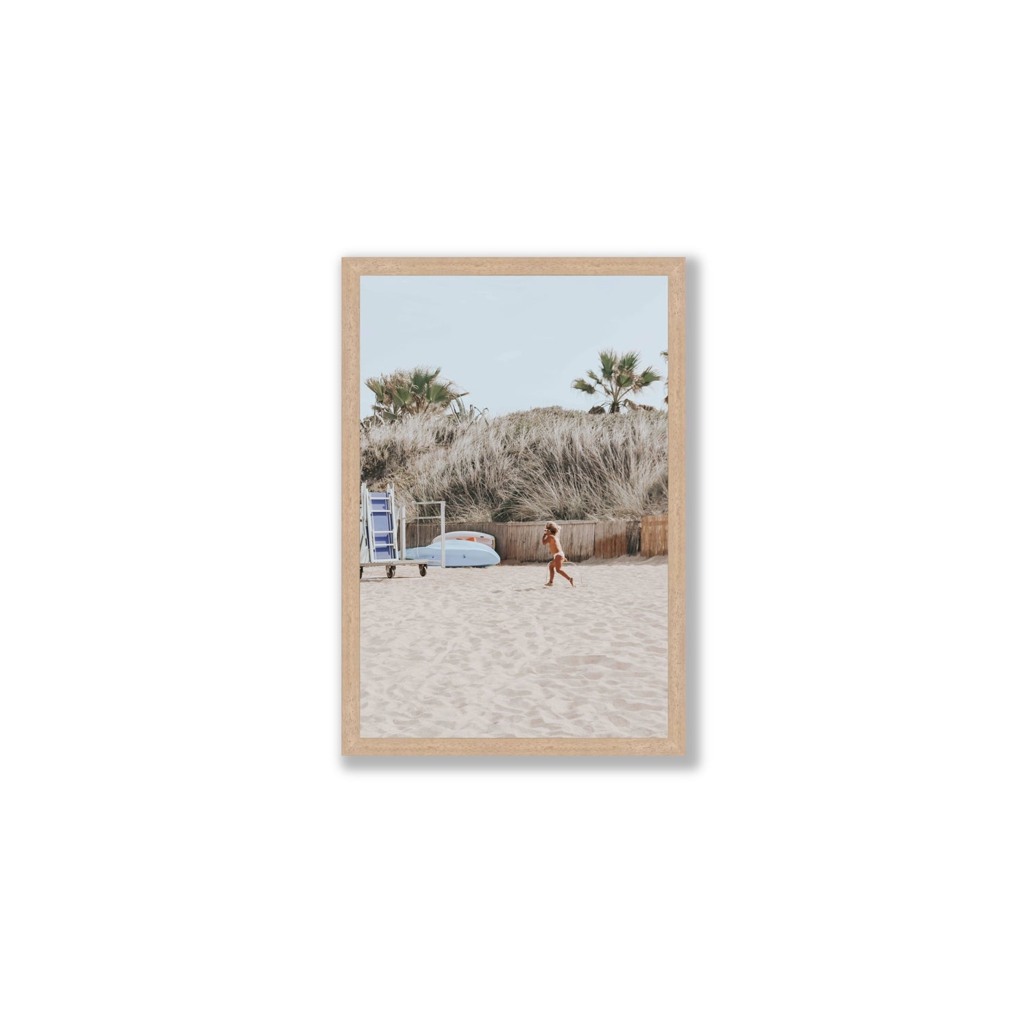 Little Explorer fine art print, Puglia, Italy, Medium, Natural Oak Frame · Full Bleed, Fine Art Print