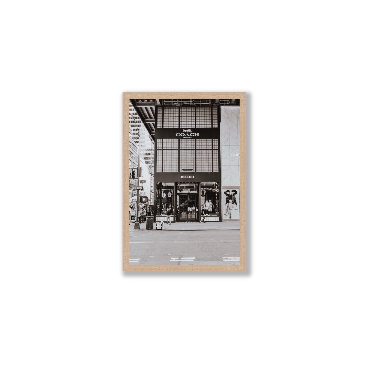 Coach Uptown fine art print, New York, United States, Medium, Natural Oak Frame · Full Bleed, Fine Art Print