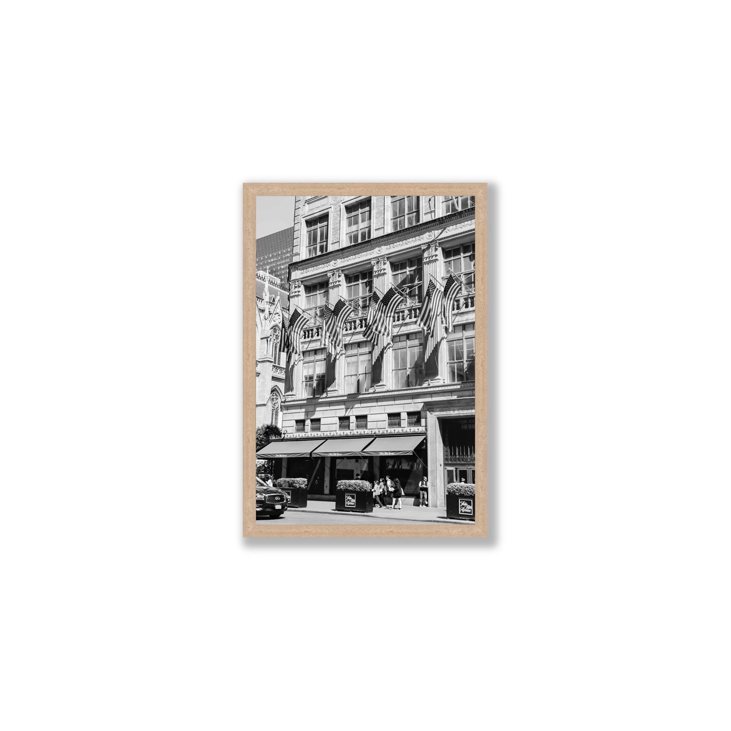 Luxury On Fifth fine art print, New York, United States, Medium, Natural Oak Frame · Full Bleed, Fine Art Print