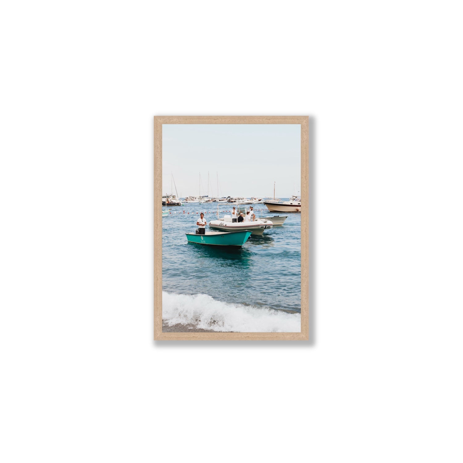 Twilight Tenders Positano wall art Medium full-bleed fine art print in natural oak frame