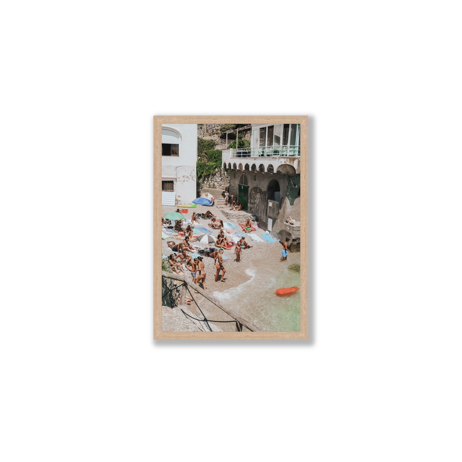 The Sunbathers Oasis fine art print, Capri, Italy, Medium, Natural Oak Frame · Full Bleed, Fine Art Print