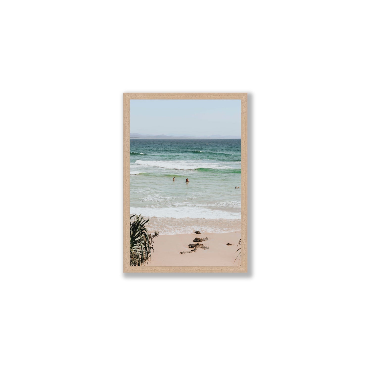 Lets Go Trippin' fine art print, Byron Bay, Australia, Medium, Natural Oak Frame · Full Bleed, Fine Art Print