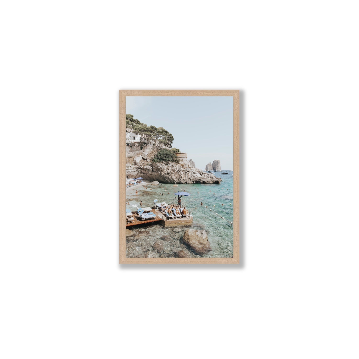 The Sweet Life fine art print, Capri, Italy, Medium, Natural Oak Frame · Full Bleed, Fine Art Print