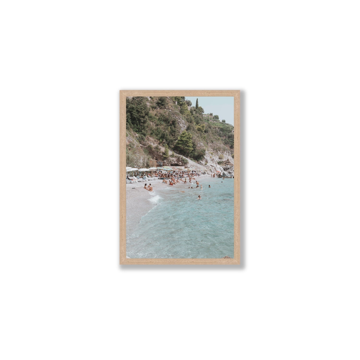 Mediterranean Magic fine art print, Amalfi, Italy, Medium, Natural Oak Frame · Full Bleed, Fine Art Print