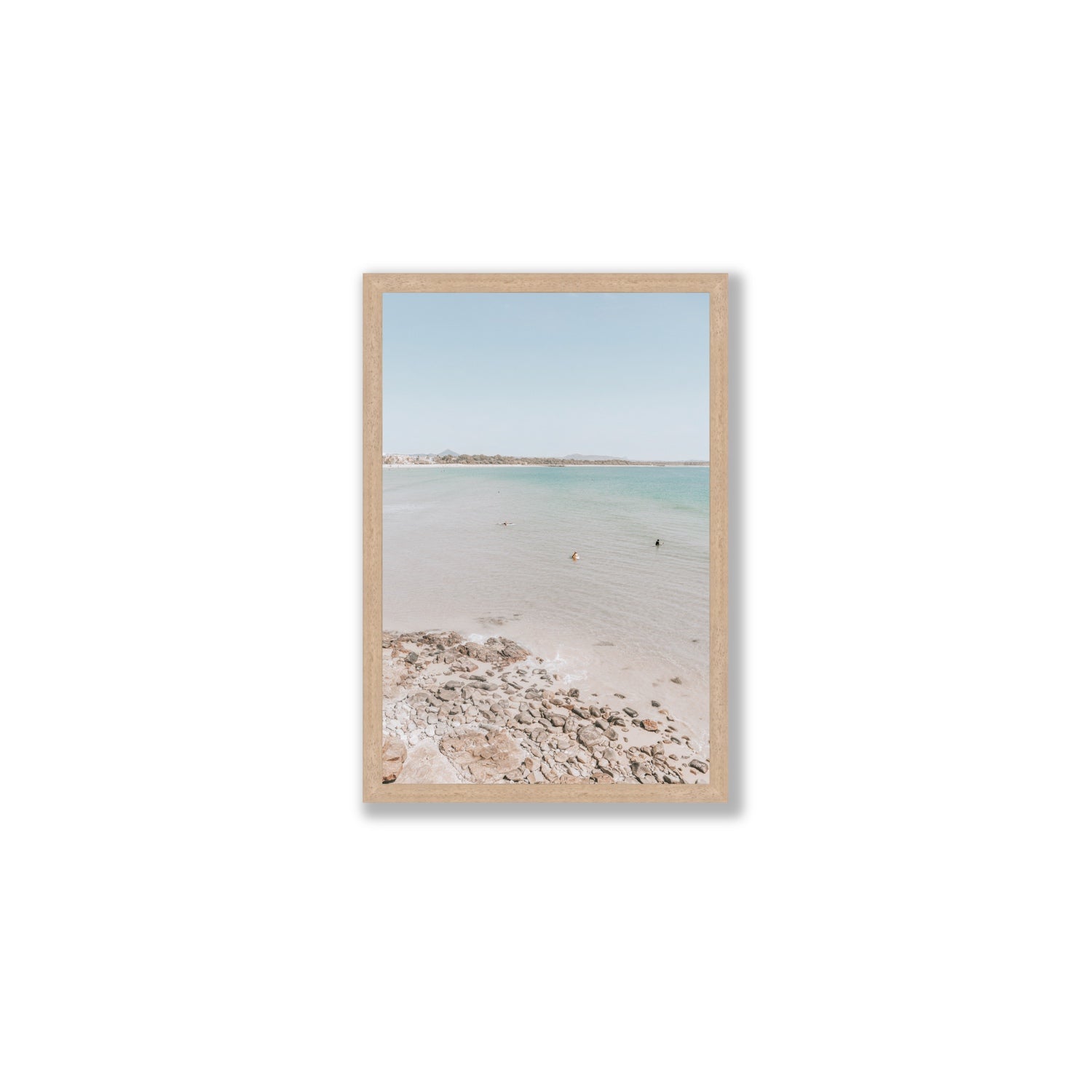 Sweet Serotonin fine art print, Noosa, Australia, coastal scenes artwork, Medium, Natural Oak Frame · Full Bleed, Fine Art Print