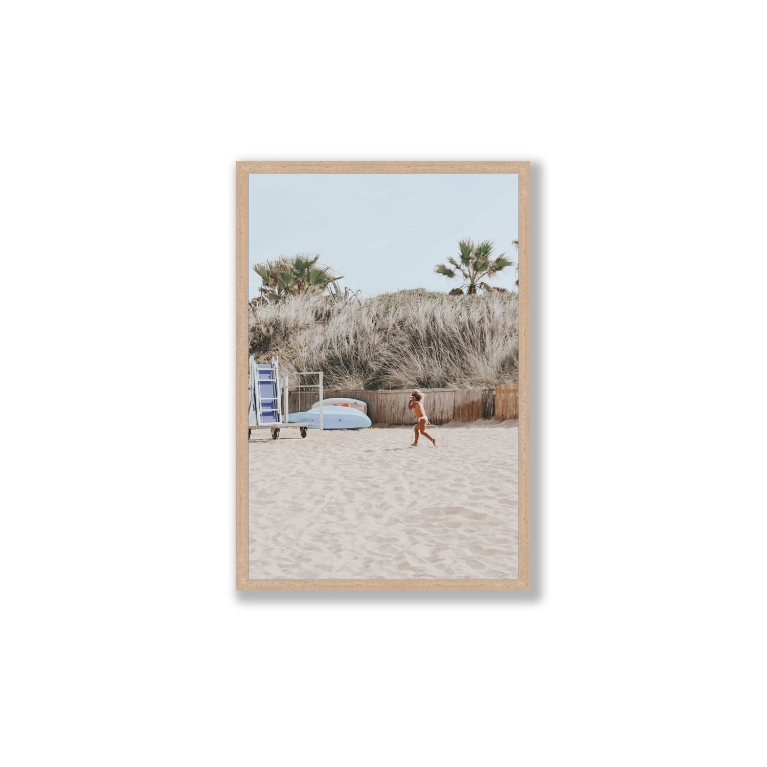 Little Explorer fine art print, Puglia, Italy, Large, Natural Oak Frame · Full Bleed, Fine Art Print