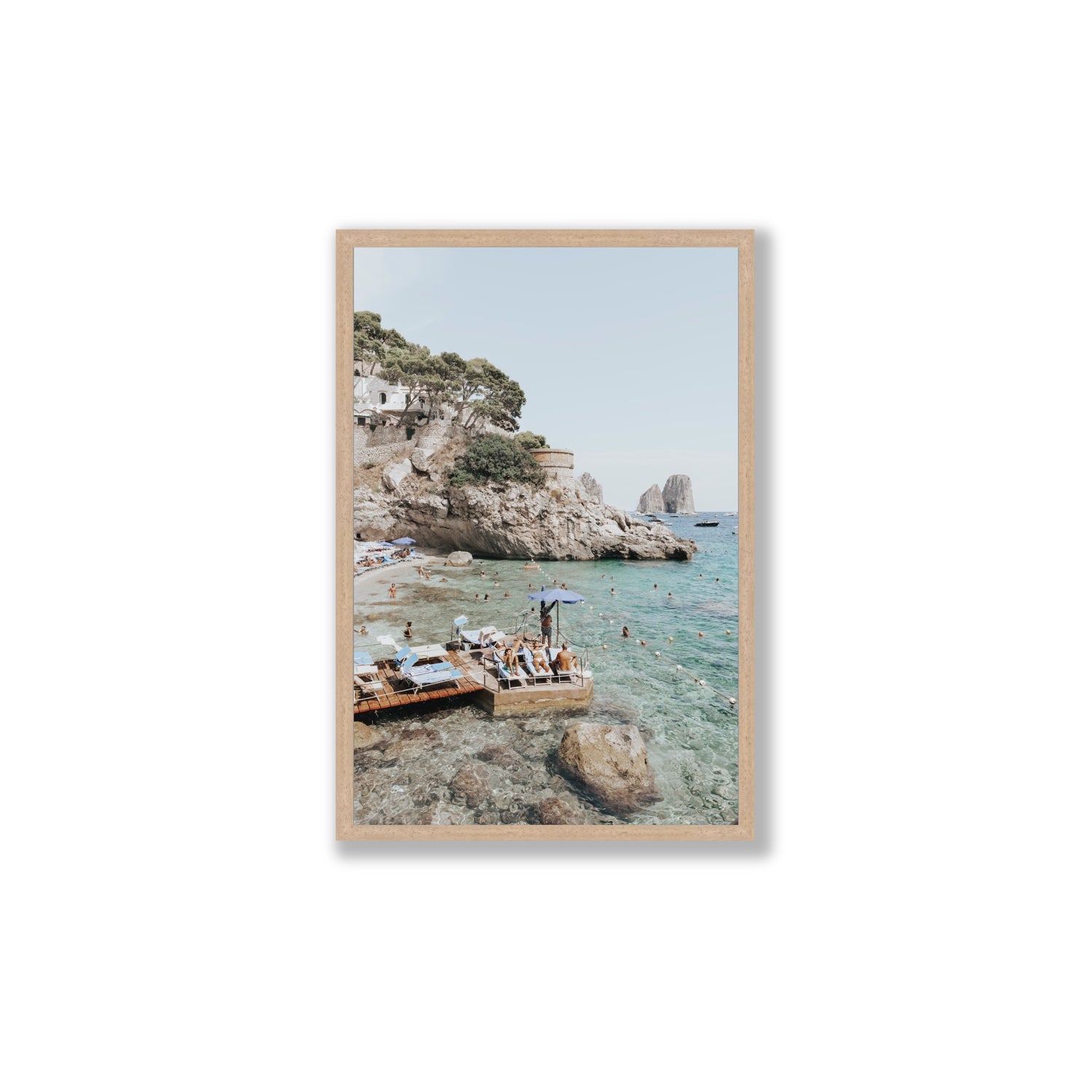 The Sweet Life fine art print, Capri, Italy, Large, Natural Oak Frame · Full Bleed, Fine Art Print