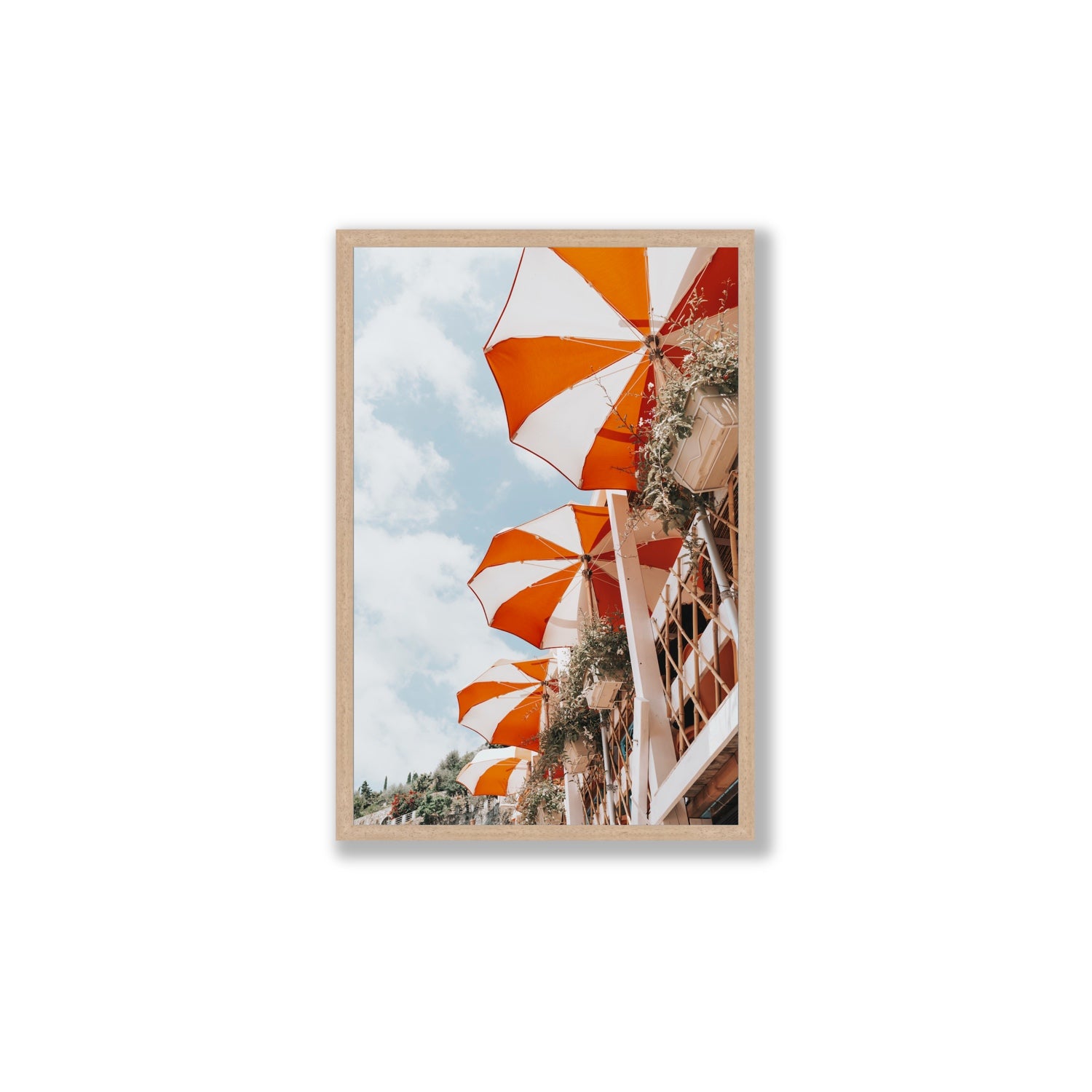 Mantienilo Semplice fine art print, Positano, Italy, Large, Natural Oak Frame · Full Bleed, Fine Art Print