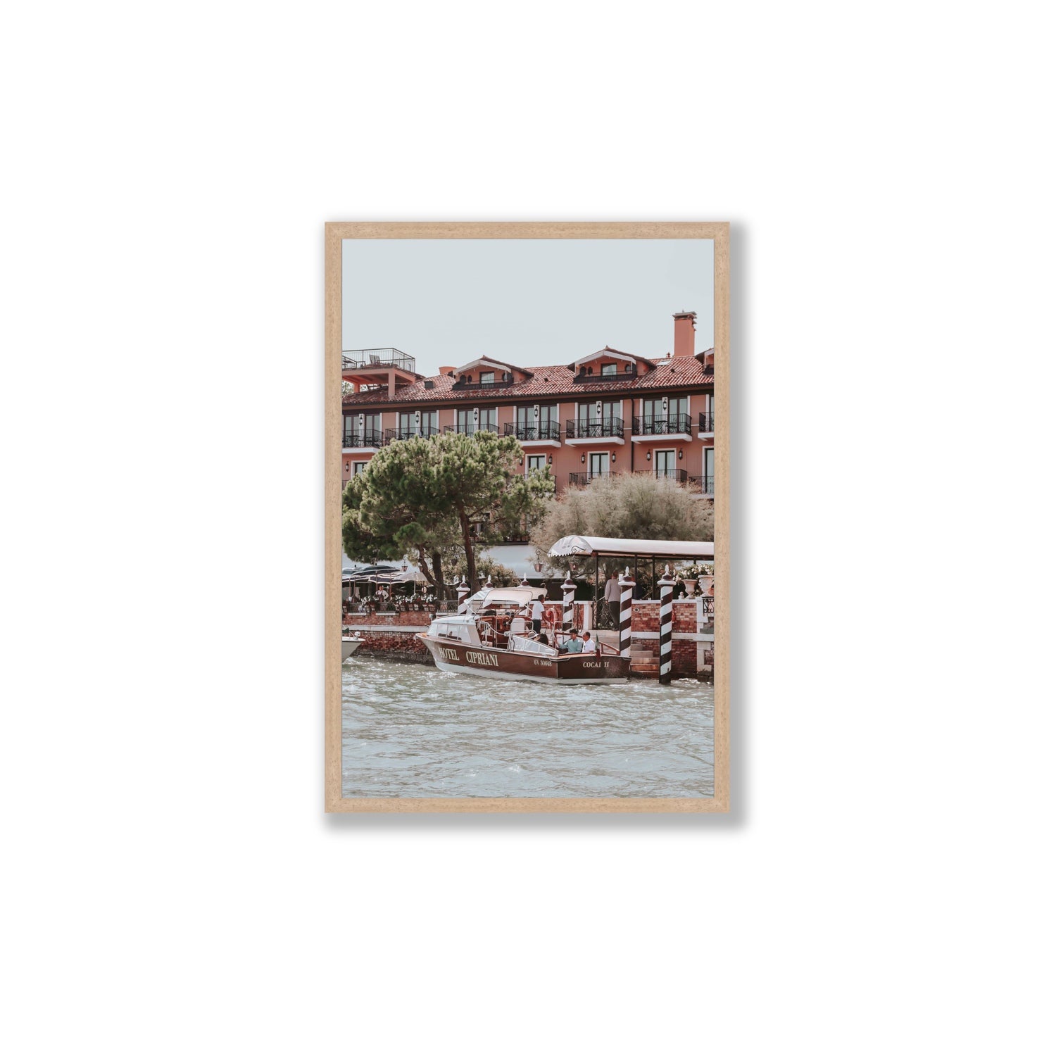Cocai II Venice Italian wall art Large full-bleed fine art print in natural oak frame