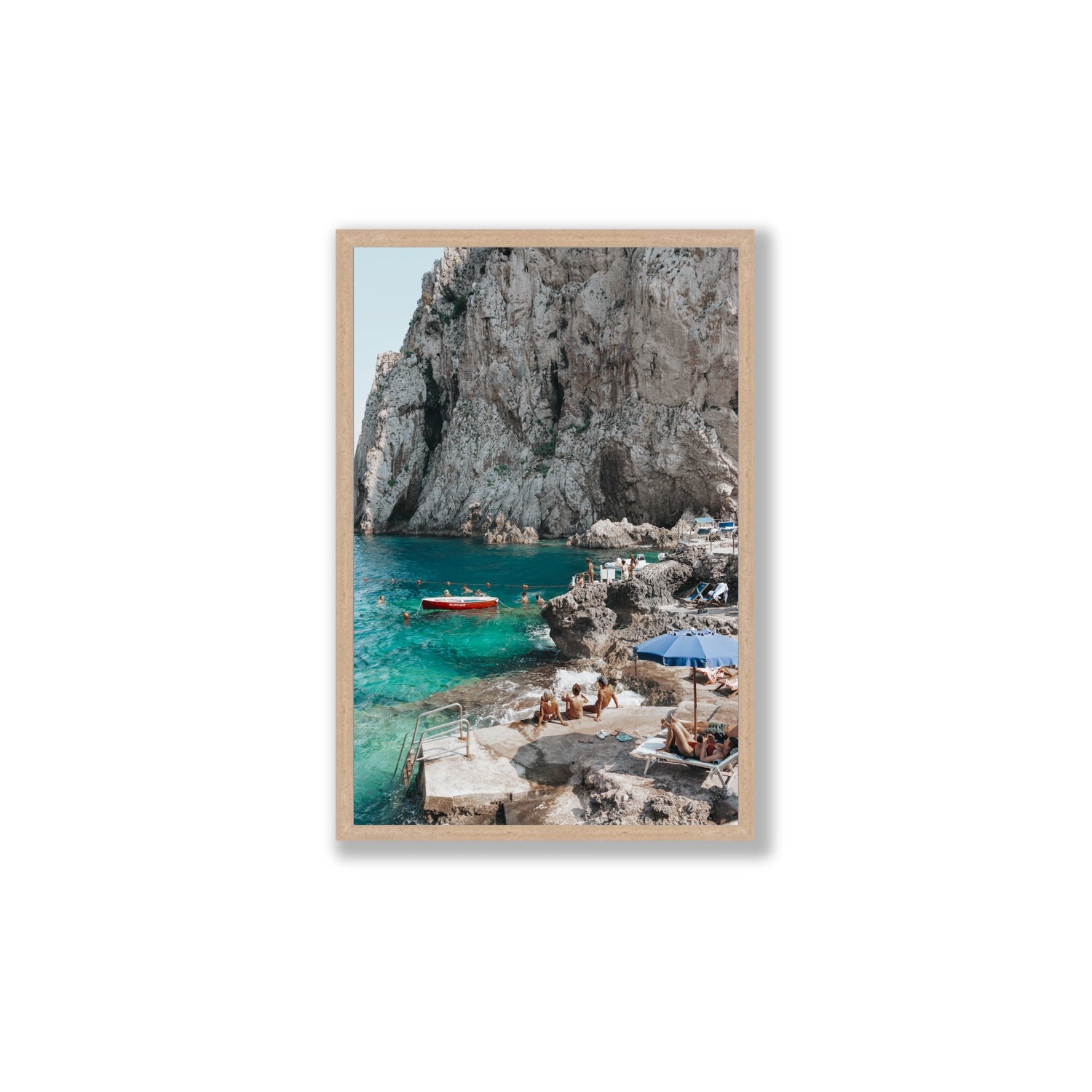 Tranquility fine art print, Capri, Italy, Large, Natural Oak Frame · Full Bleed, Fine Art Print