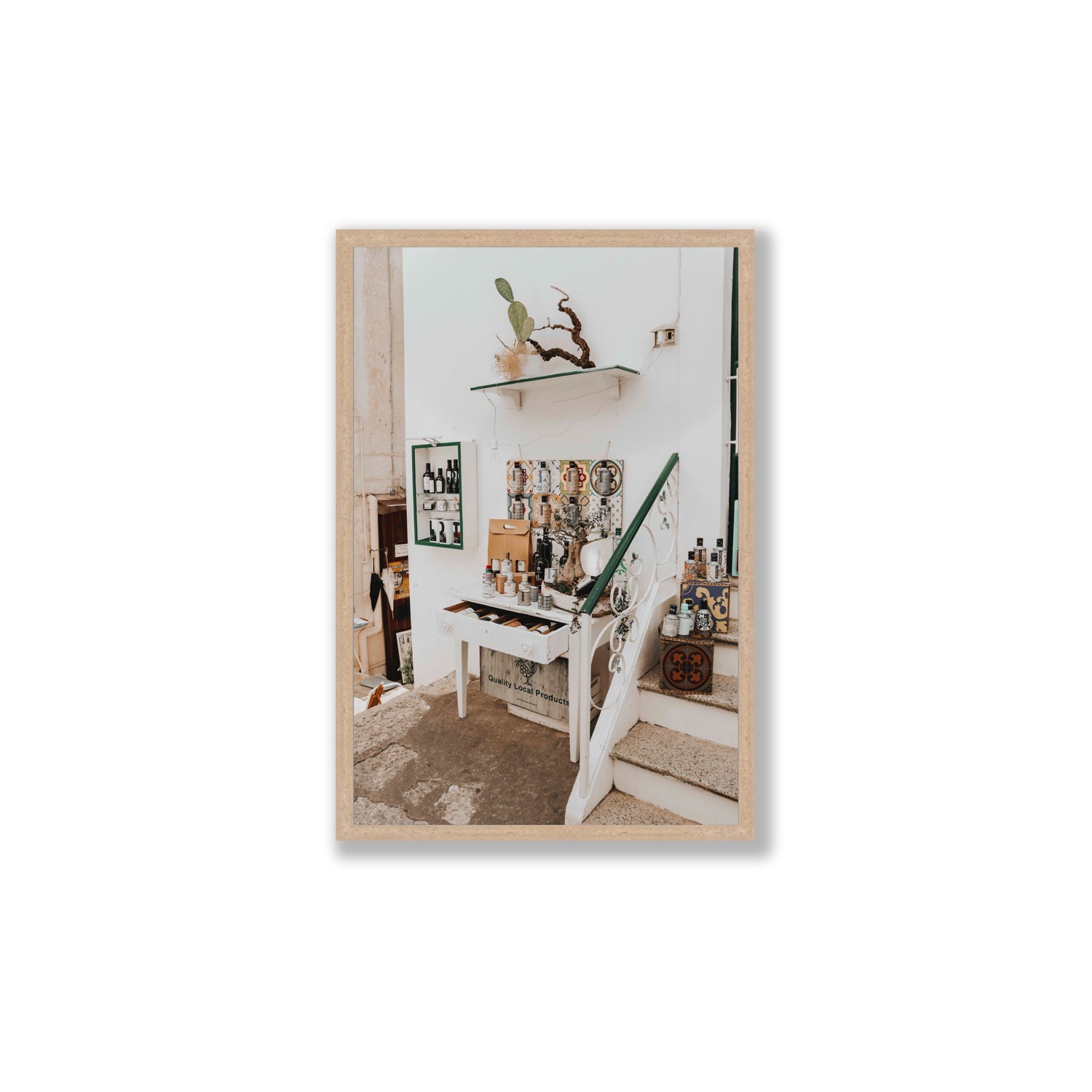 Liquid Gold fine art print, Puglia, Italy, Large, Natural Oak Frame · Full Bleed, Fine Art Print