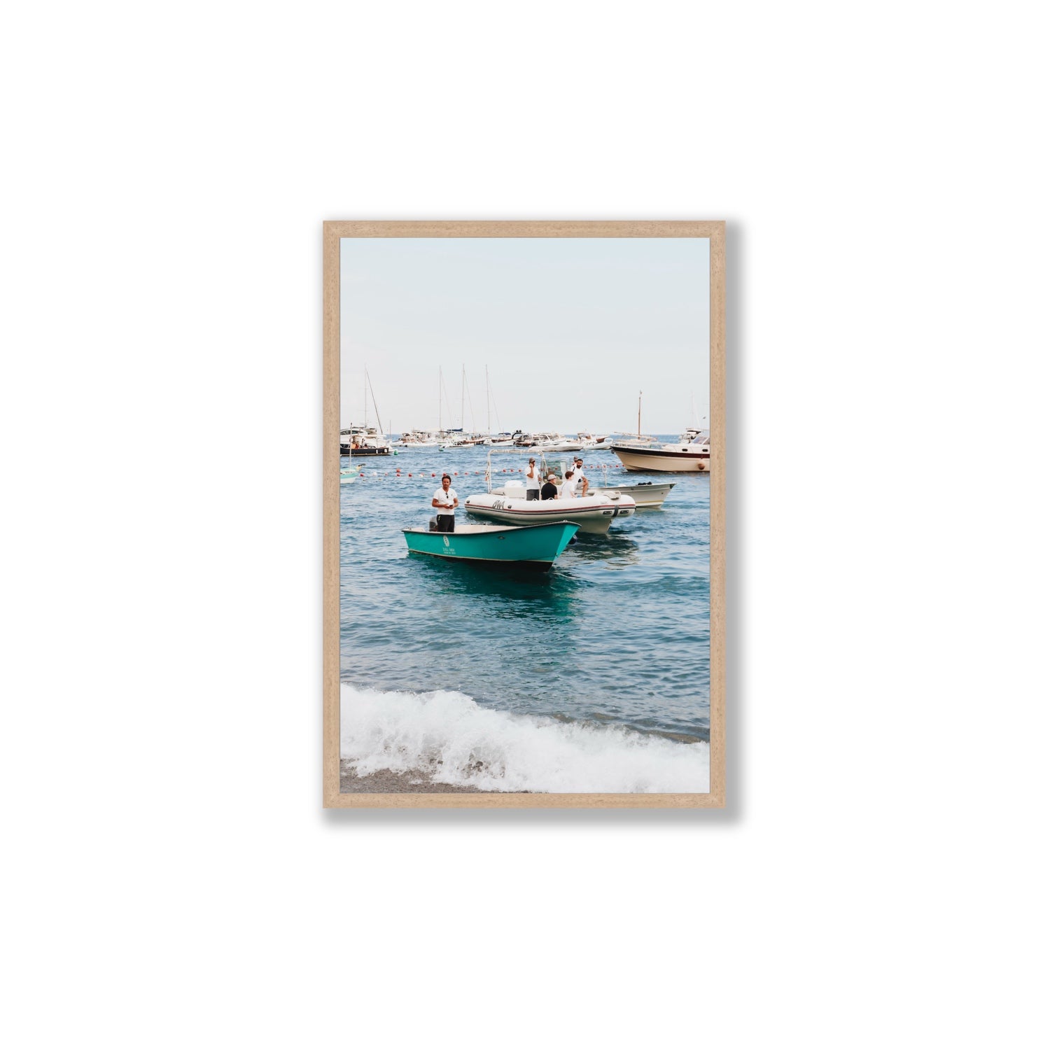 Twilight Tenders Positano wall art Large full-bleed fine art print in natural oak frame