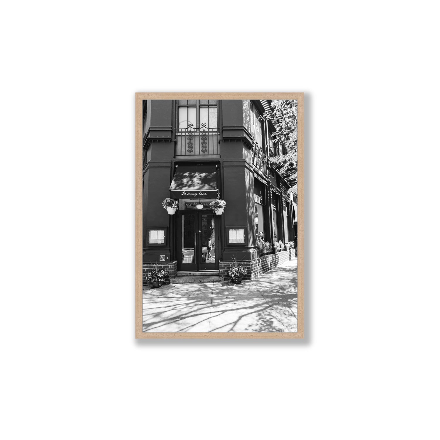 Mary's Corner fine art print, New York, United States, Large, Natural Oak Frame · Full Bleed, Fine Art Print