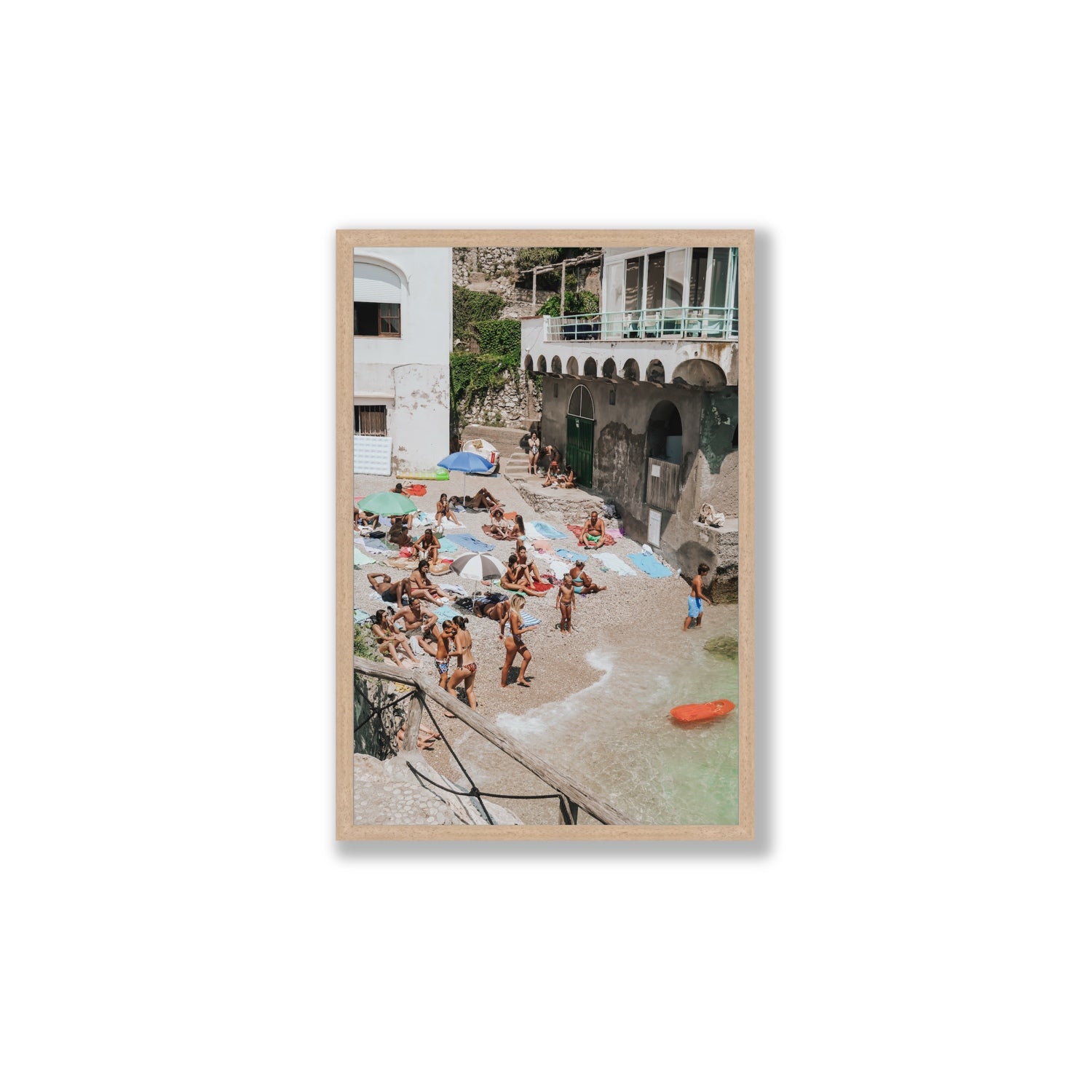 The Sunbathers Oasis fine art print, Capri, Italy, Large, Natural Oak Frame · Full Bleed, Fine Art Print
