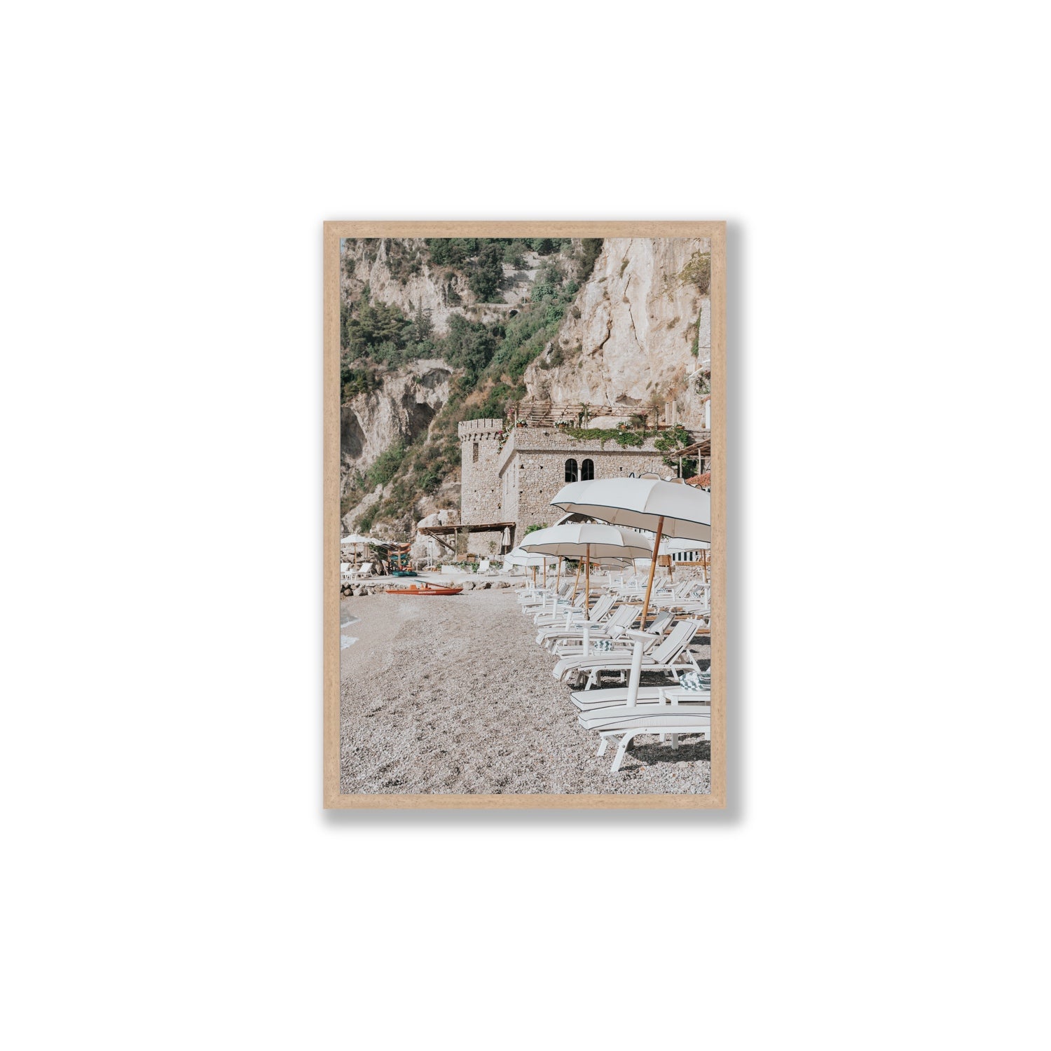 La Villeggiatura fine art print, Amalfi, Italy, luxury escapes artwork, Large, Natural Oak Frame · Full Bleed, Fine Art Print