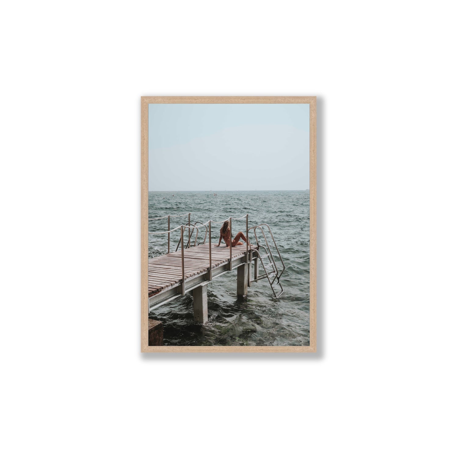 The Dock's Whisper fine art print, Tuscany, Italy, Large, Natural Oak Frame · Full Bleed, Fine Art Print