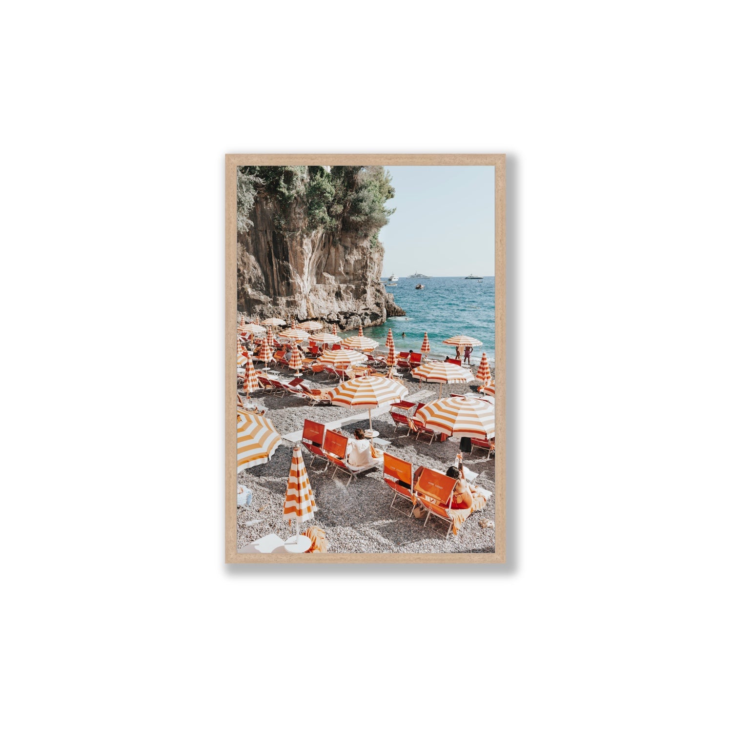 Tangerine Dream fine art print, Positano, Italy, Large, Natural Oak Frame · Full Bleed, Fine Art Print