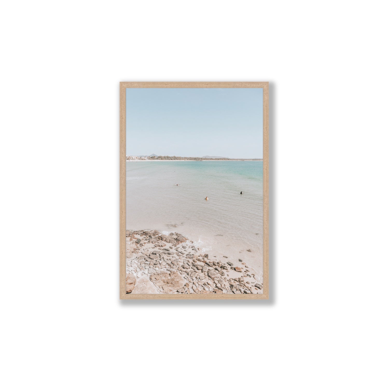 Sweet Serotonin fine art print, Noosa, Australia, coastal scenes artwork, Large, Natural Oak Frame · Full Bleed, Fine Art Print
