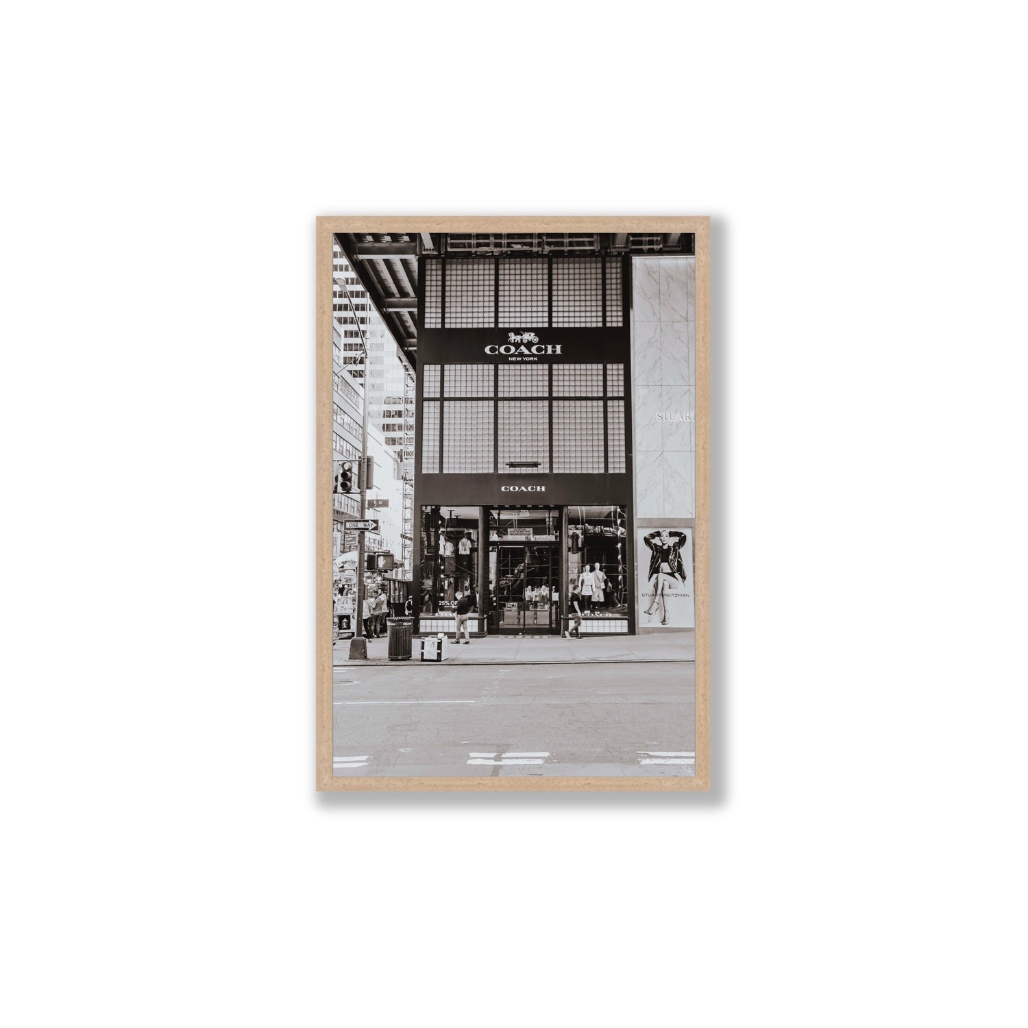 Coach Uptown fine art print, New York, United States, Large, Natural Oak Frame · Full Bleed, Fine Art Print