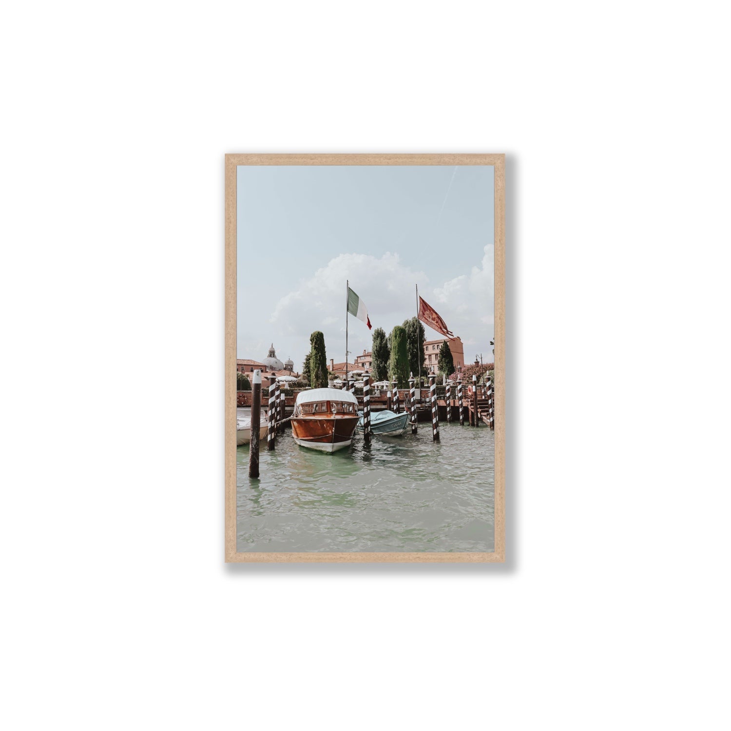Cipriani Venice wall art Large full-bleed fine art print in natural oak frame
