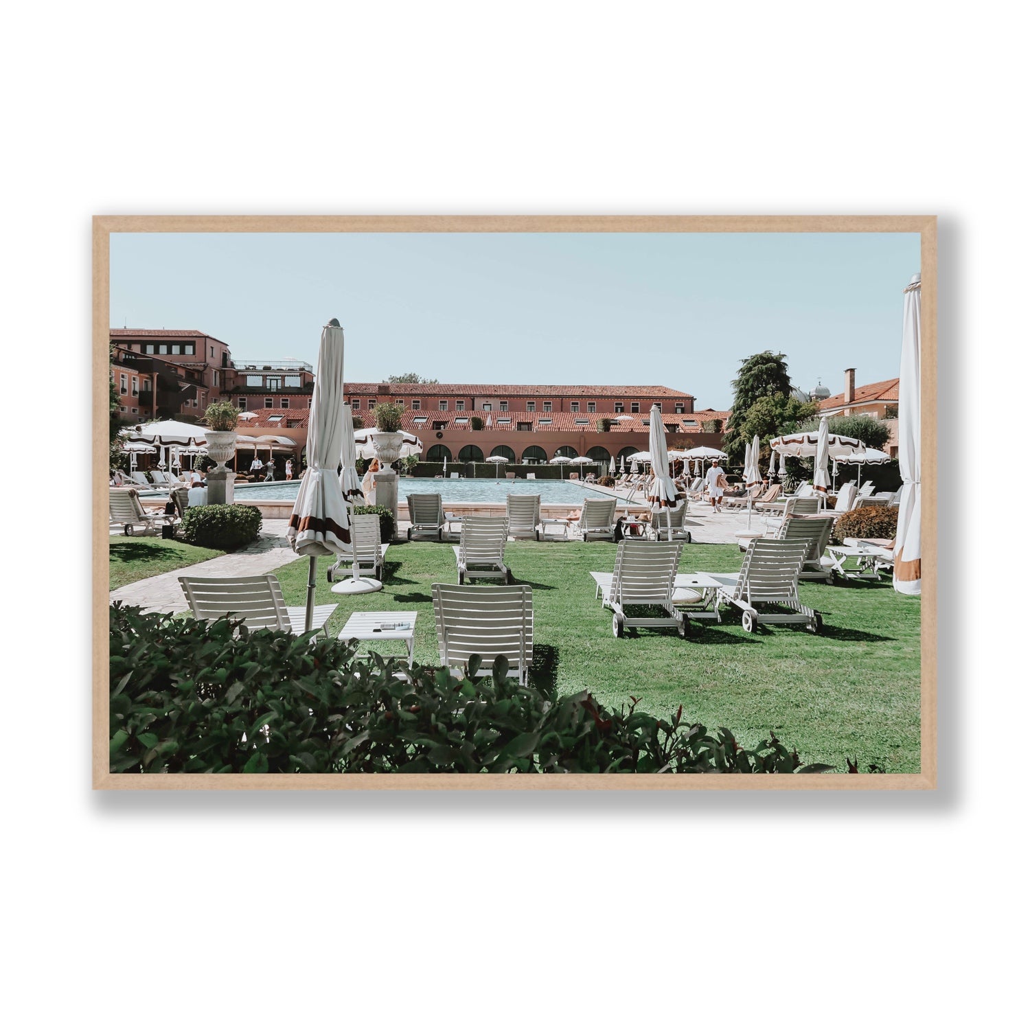 Arrigo Venice Italian wall art Statement full-bleed fine art print in natural oak frame