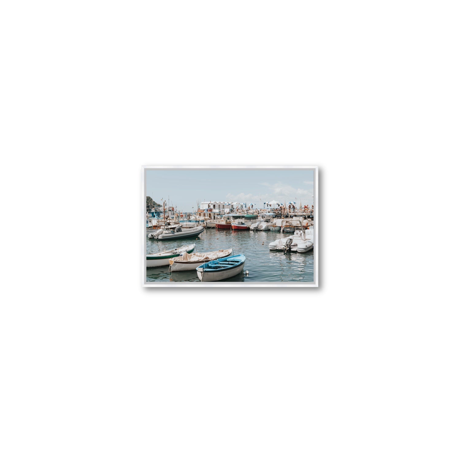 Antico Porto fine art print, Sorrento, Italy, Small, White Float Frame, Fine Art Canvas