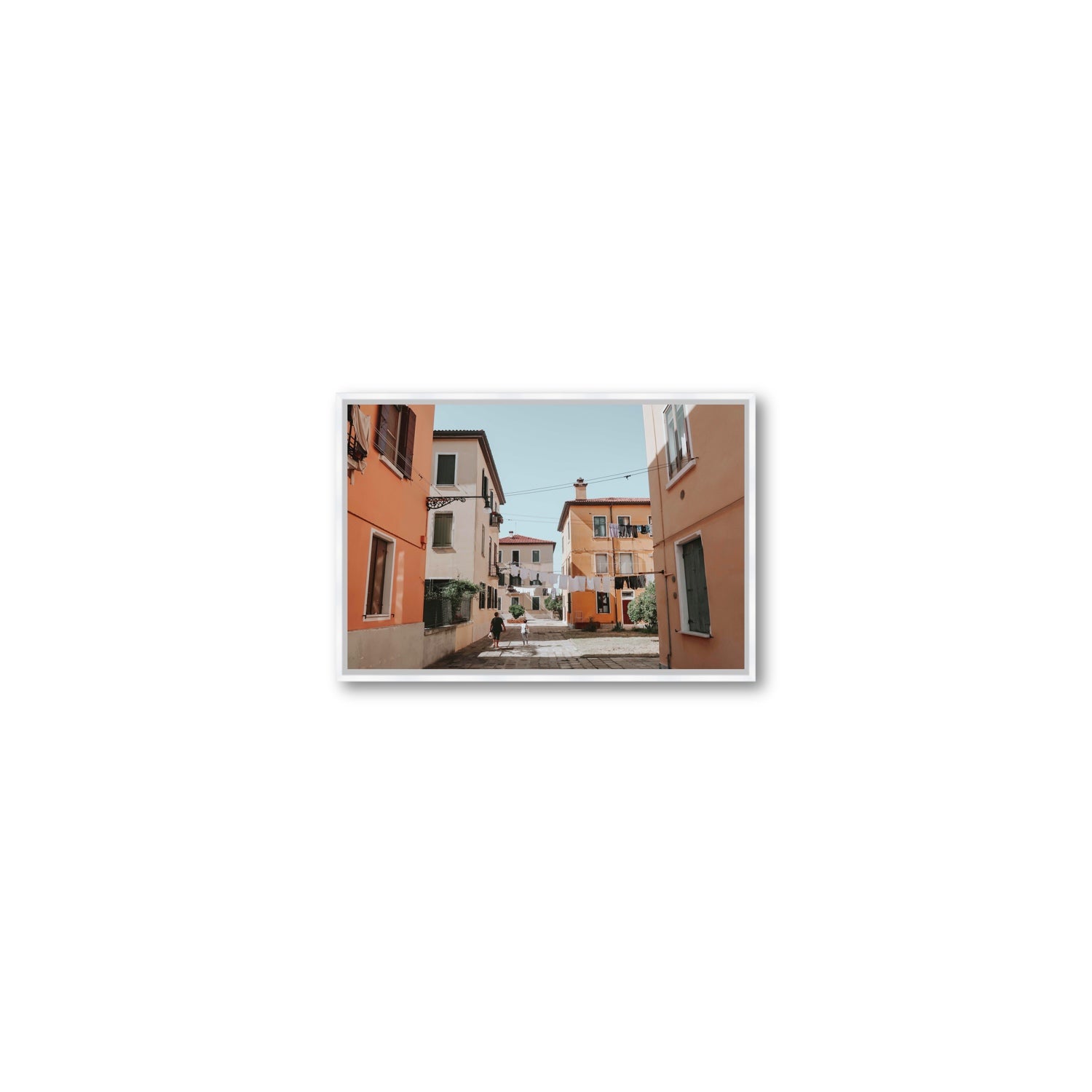 Giorgia Boscolo Venice Italian wall art Small fine art canvas in white float frame