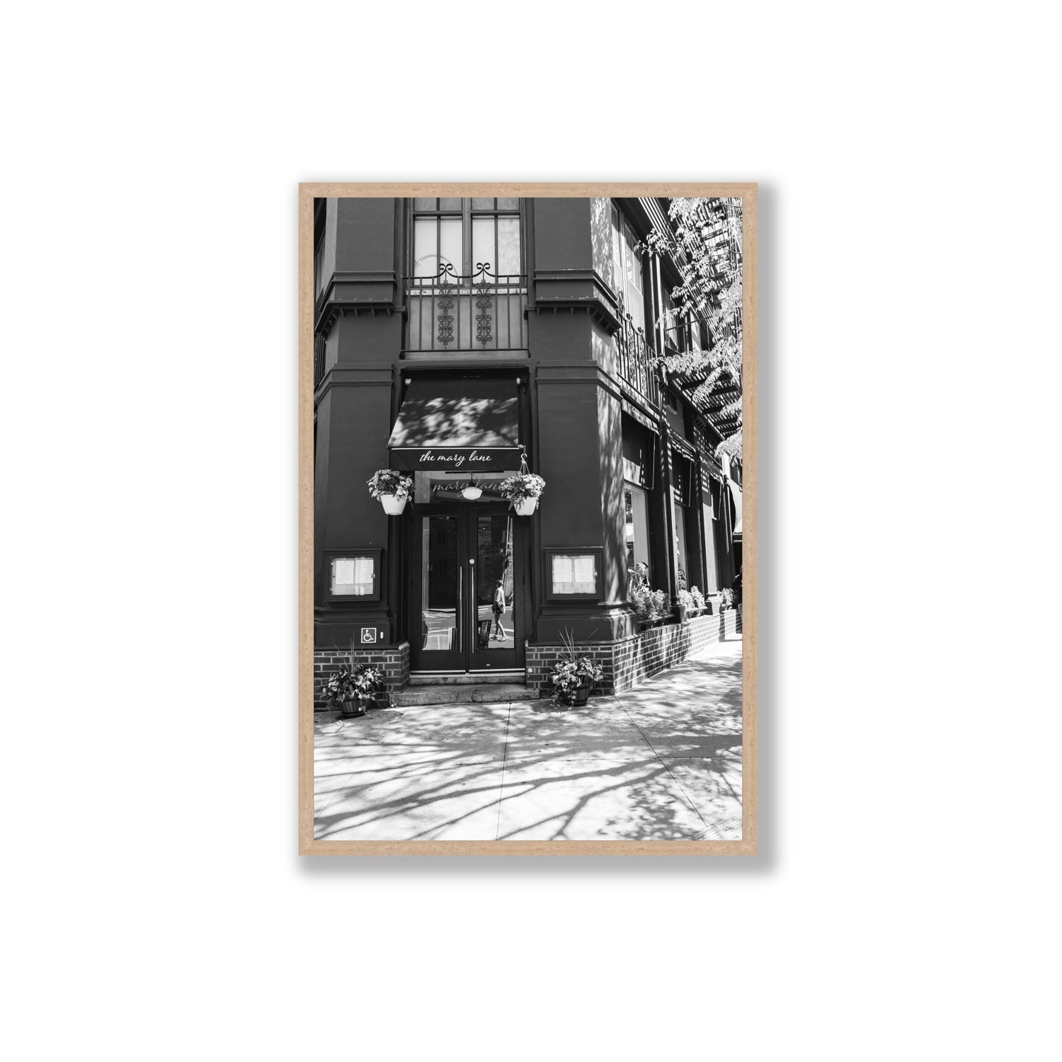 Mary's Corner fine art print, New York, United States, Extra Large, Natural Oak Frame · Full Bleed, Fine Art Print