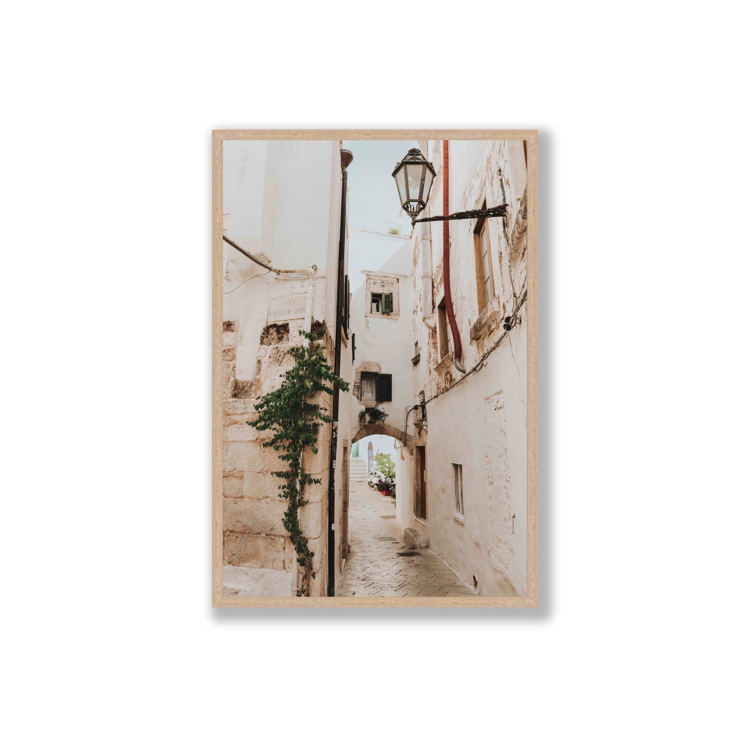Labyrinth Lanes fine art print, Puglia, Italy, Extra Large, Natural Oak Frame · Full Bleed, Fine Art Print