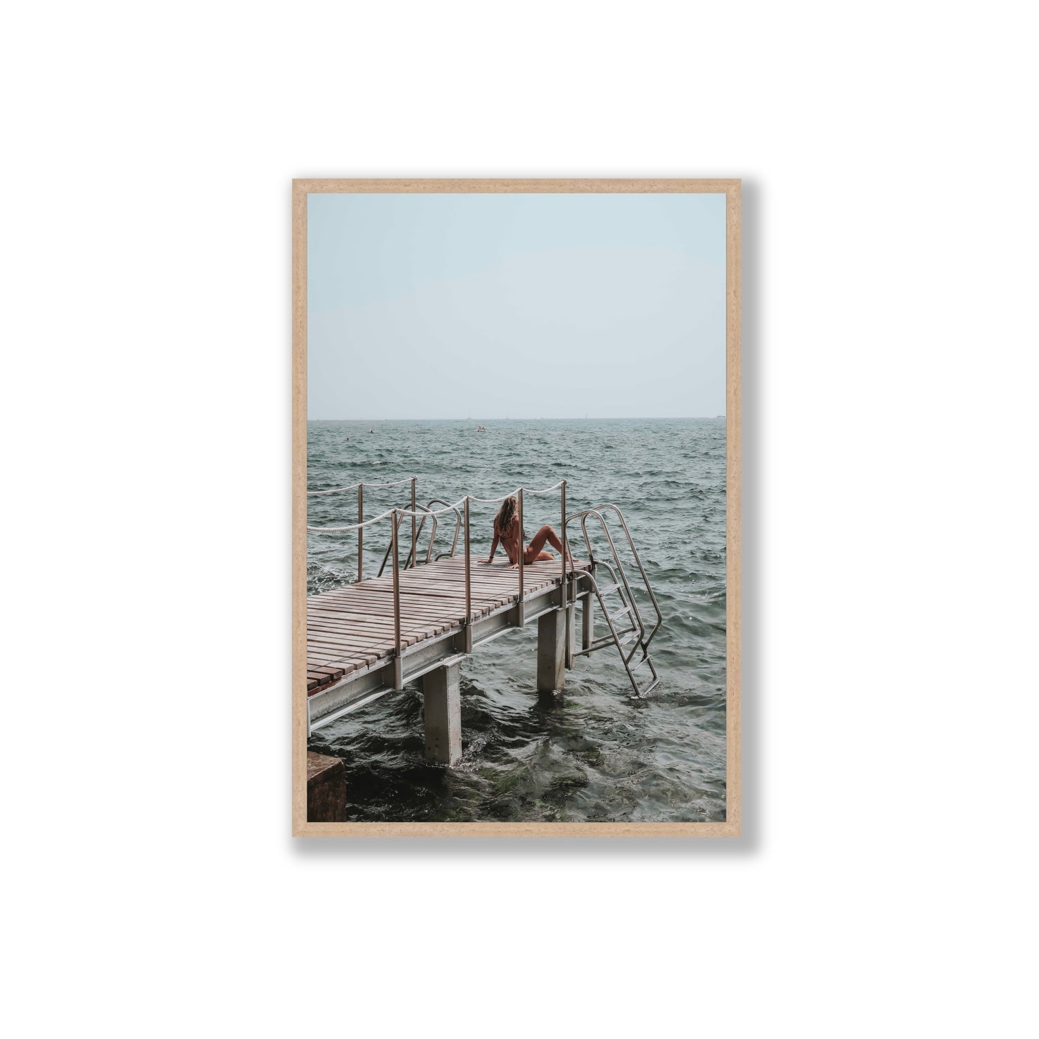 The Dock's Whisper fine art print, Tuscany, Italy, Extra Large, Natural Oak Frame · Full Bleed, Fine Art Print