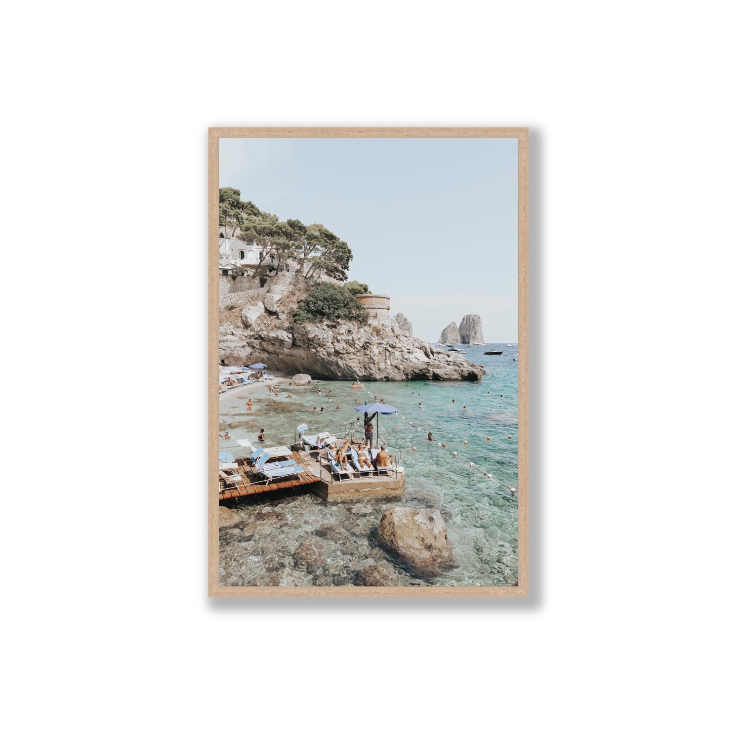 The Sweet Life fine art print, Capri, Italy, Extra Large, Natural Oak Frame · Full Bleed, Fine Art Print