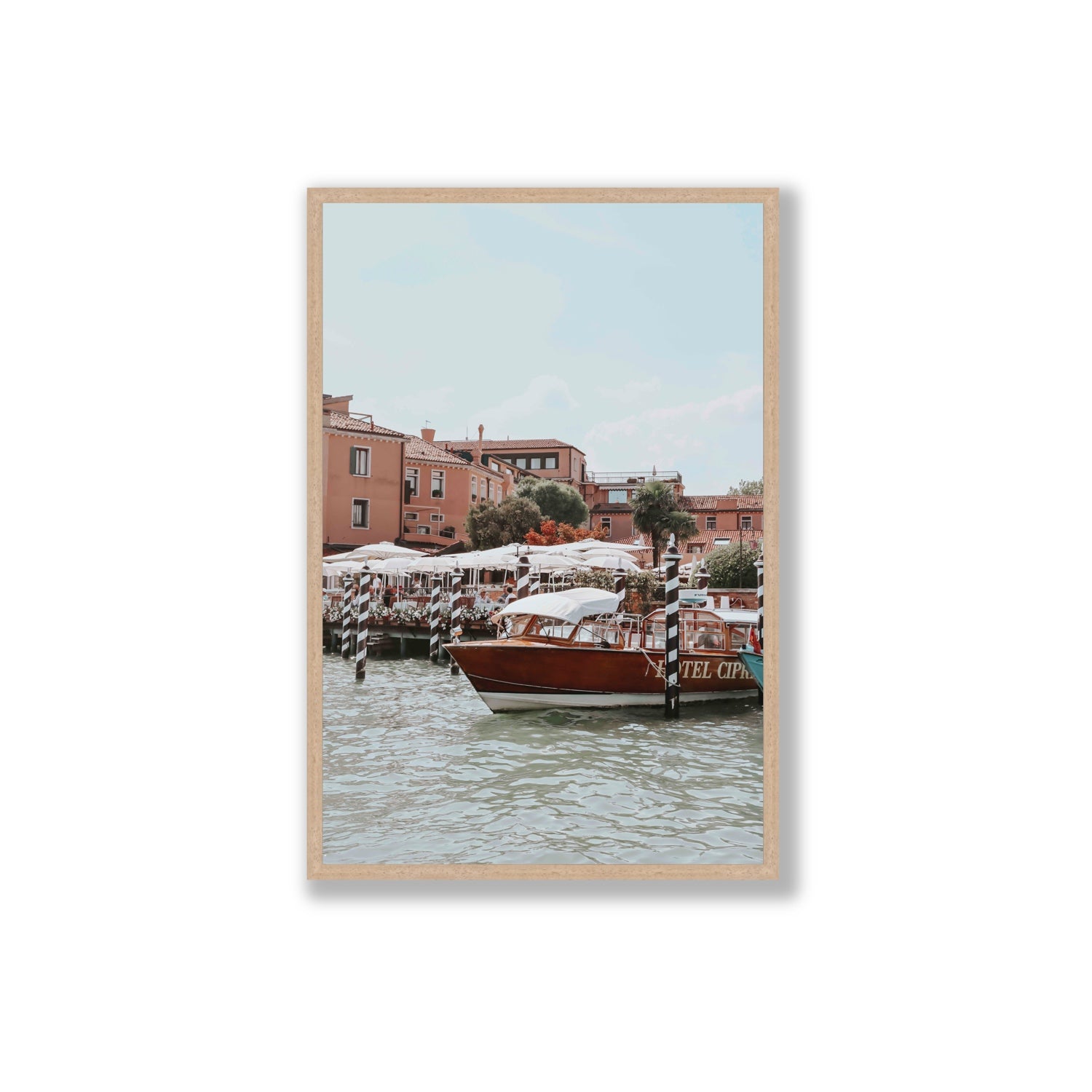 Queen Of The Adriatic Venice Italian wall art Extra Large full-bleed fine art print in natural oak frame