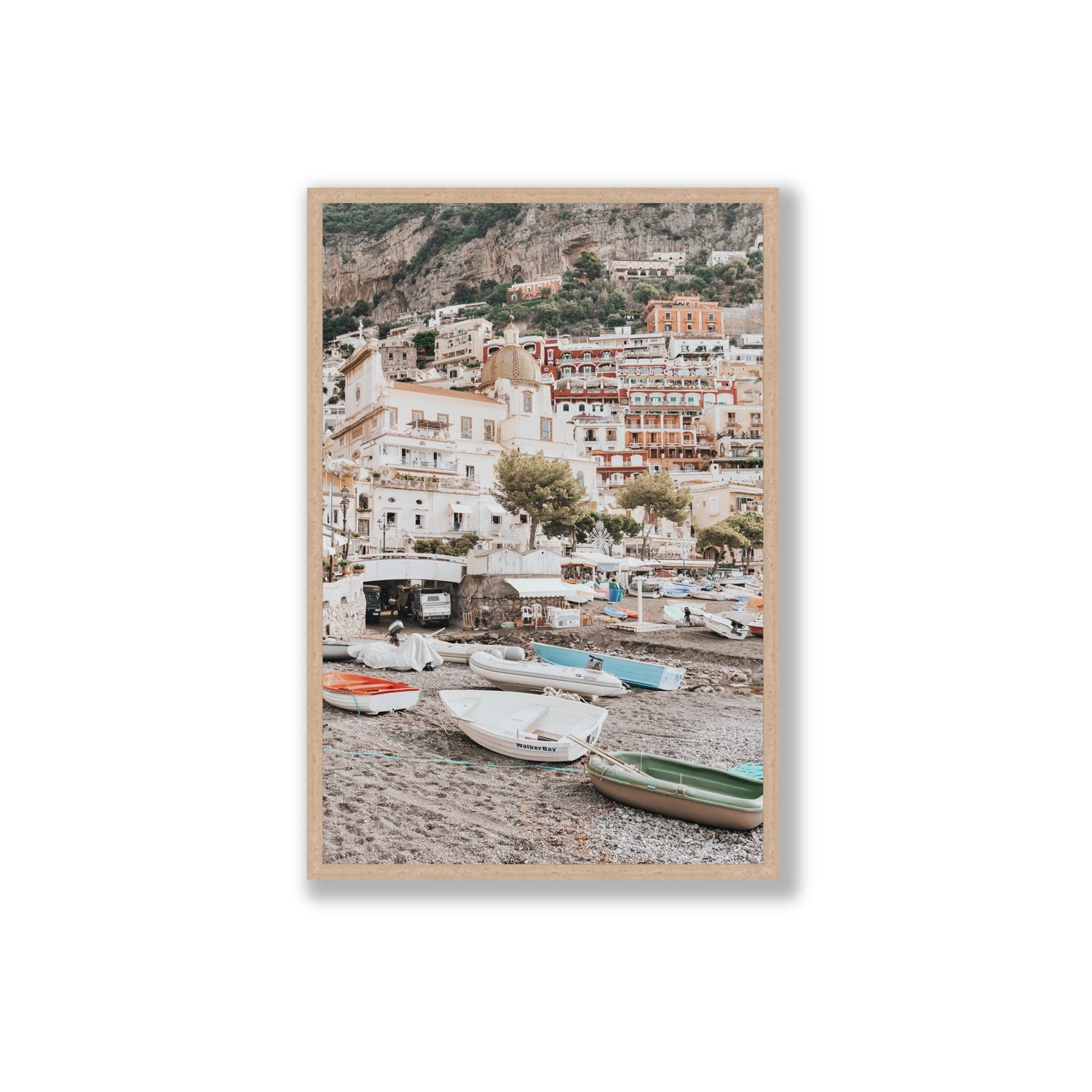 A Memory To Treasure fine art print, Positano, Italy, Extra Large, Natural Oak Frame · Full Bleed, Fine Art Print