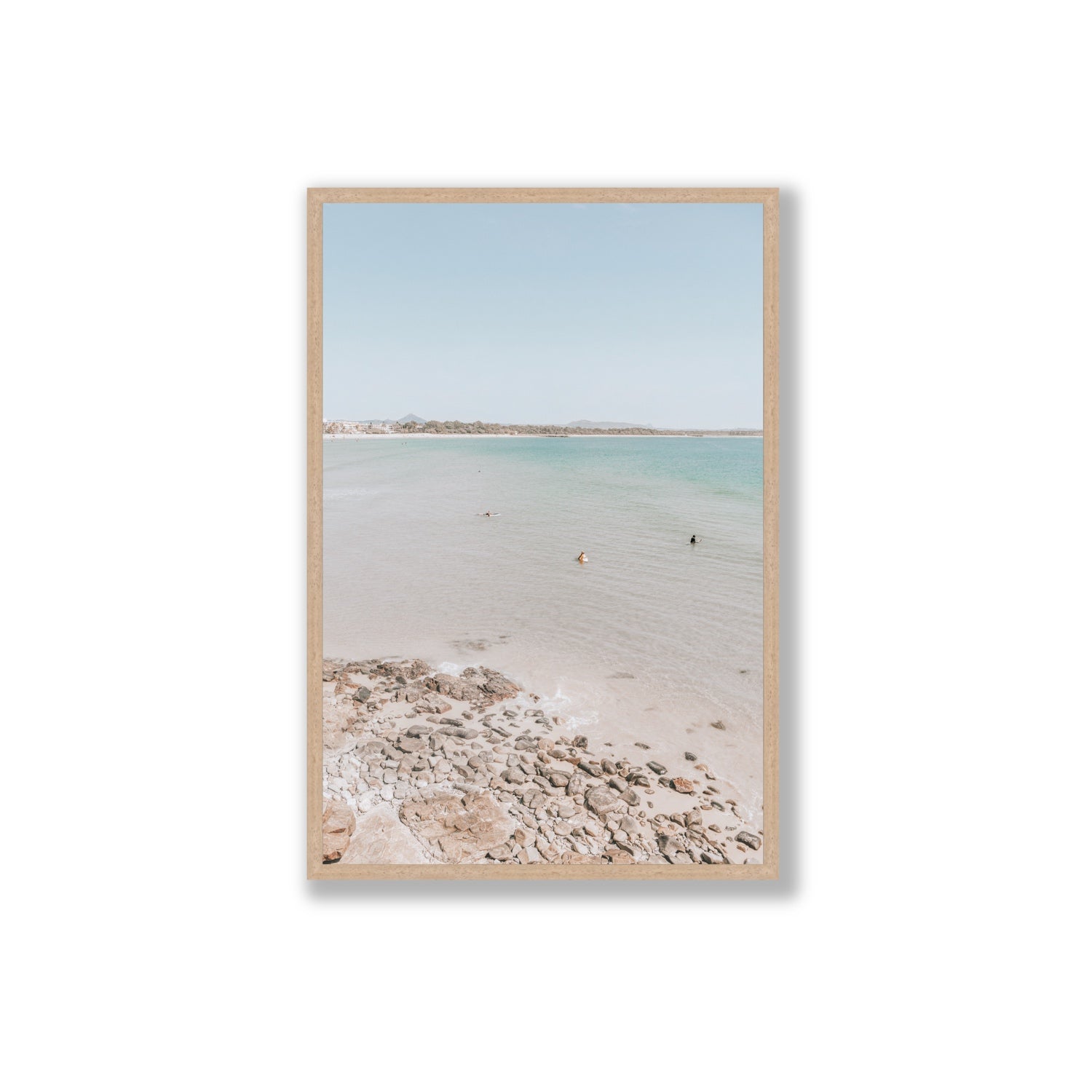 Sweet Serotonin fine art print, Noosa, Australia, coastal scenes artwork, Extra Large, Natural Oak Frame · Full Bleed, Fine Art Print