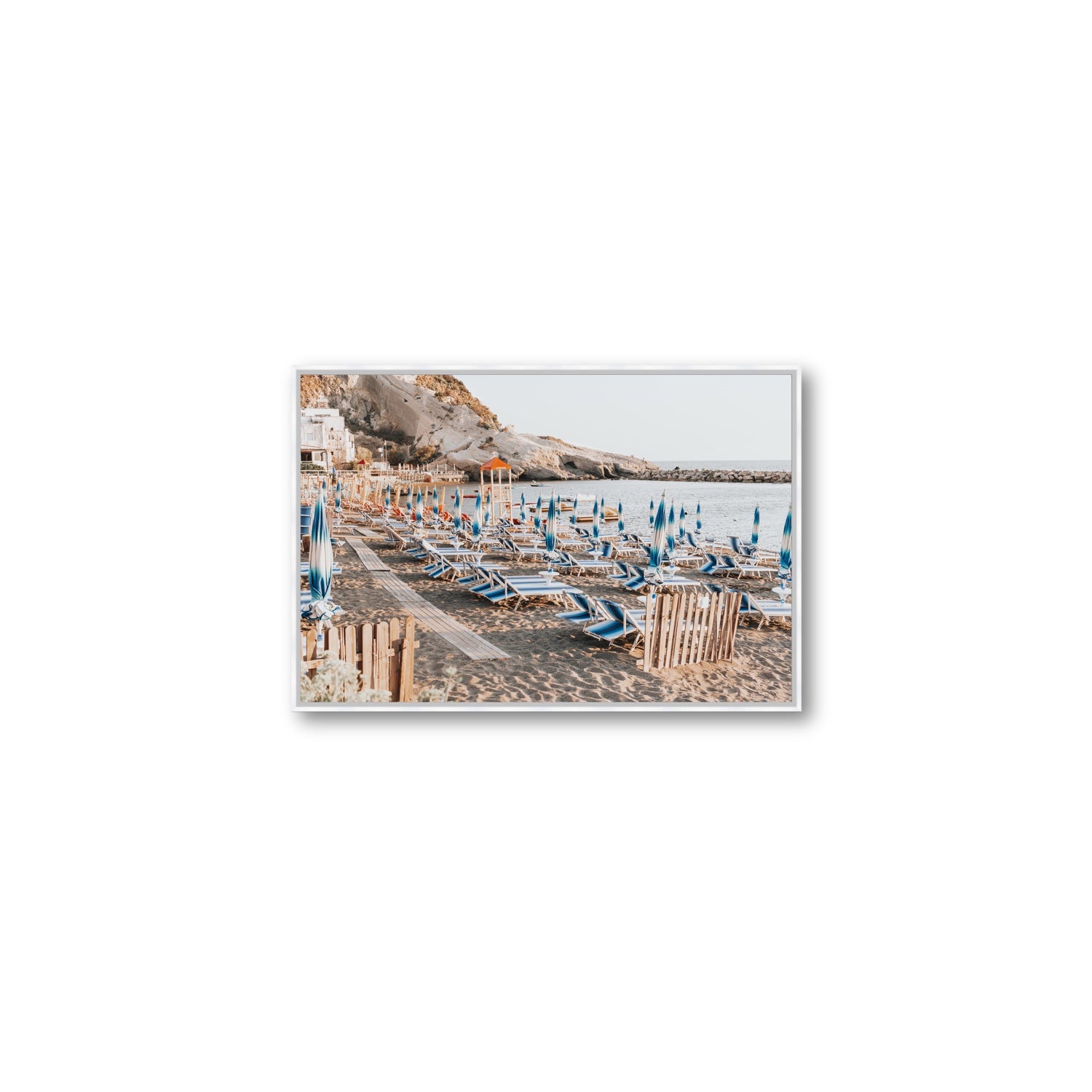Sandy Daydreams fine art print, Ischia, Italy, Medium, White Float Frame, Fine Art Canvas